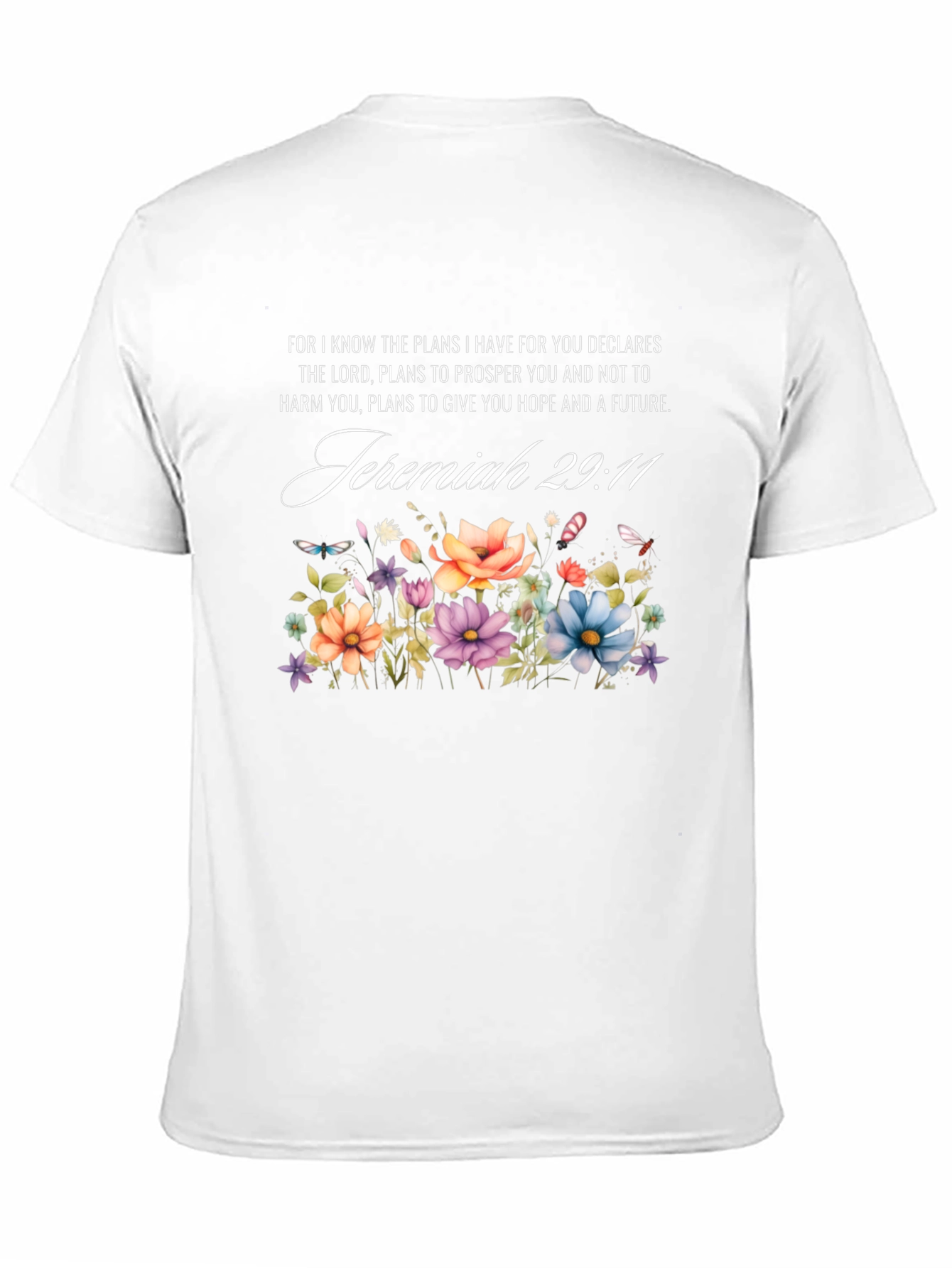 Jeremiah 29:11 Floral Print T-Shirt