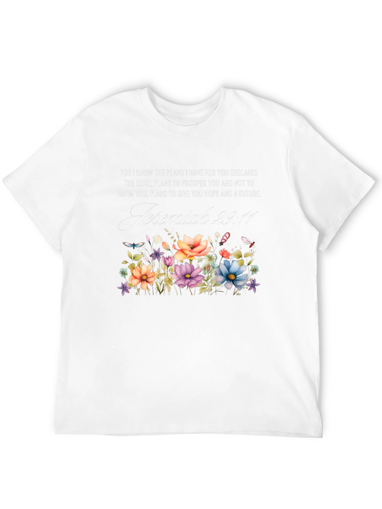 Jeremiah 29:11 Floral Print T-Shirt