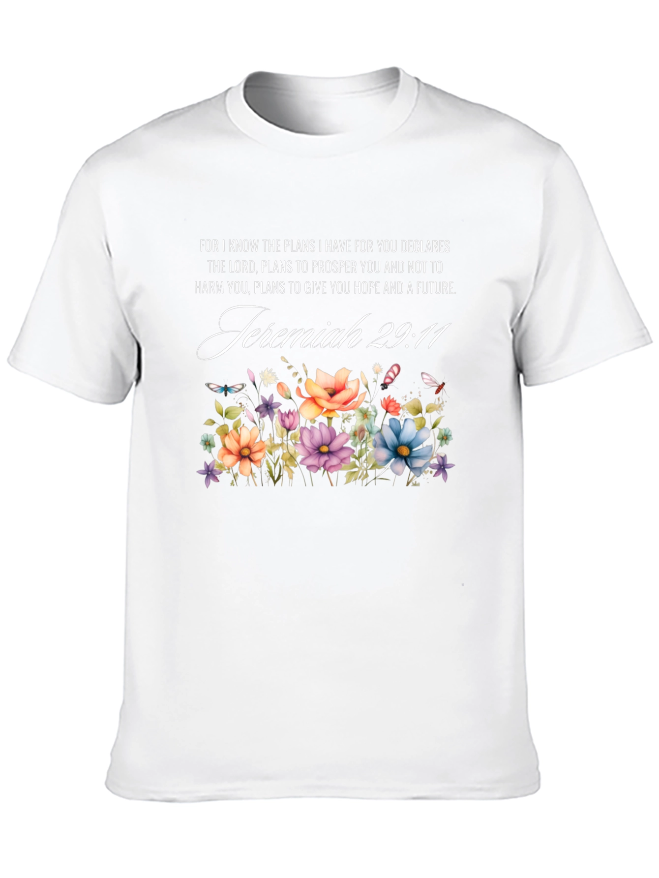 Jeremiah 29:11 Floral Print T-Shirt