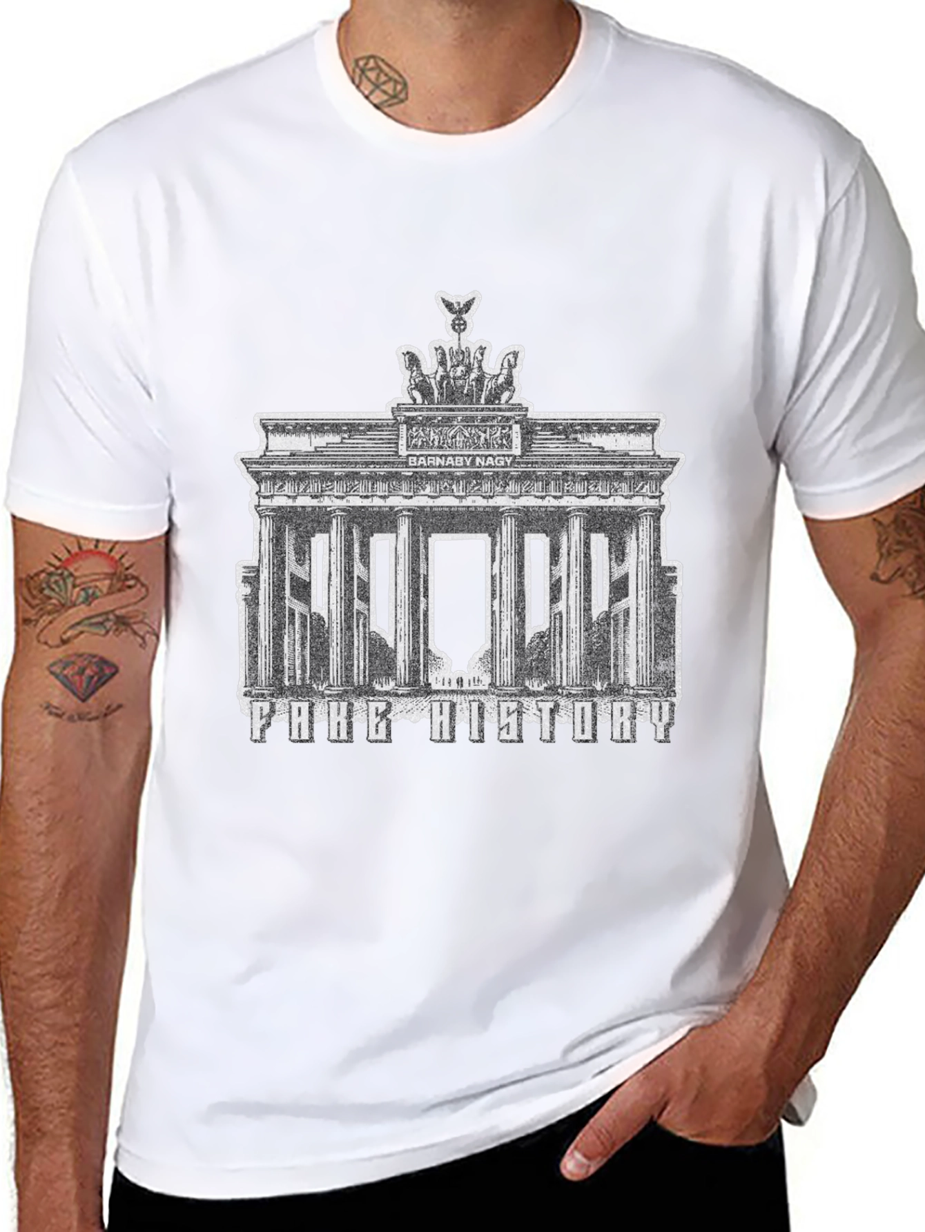 Barnaby Nagy Berlin Brandenburg Gate Graphic T-Shirt