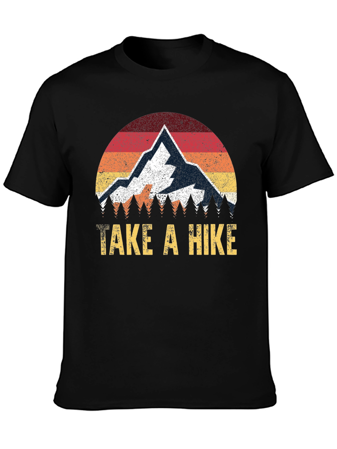 Take a Hike Graphic Tee - Retro Mountain Design