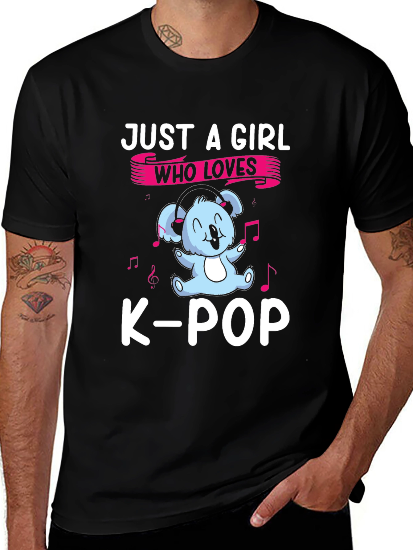 Just A Girl Who Loves K-Pop T-Shirt Cute Koala