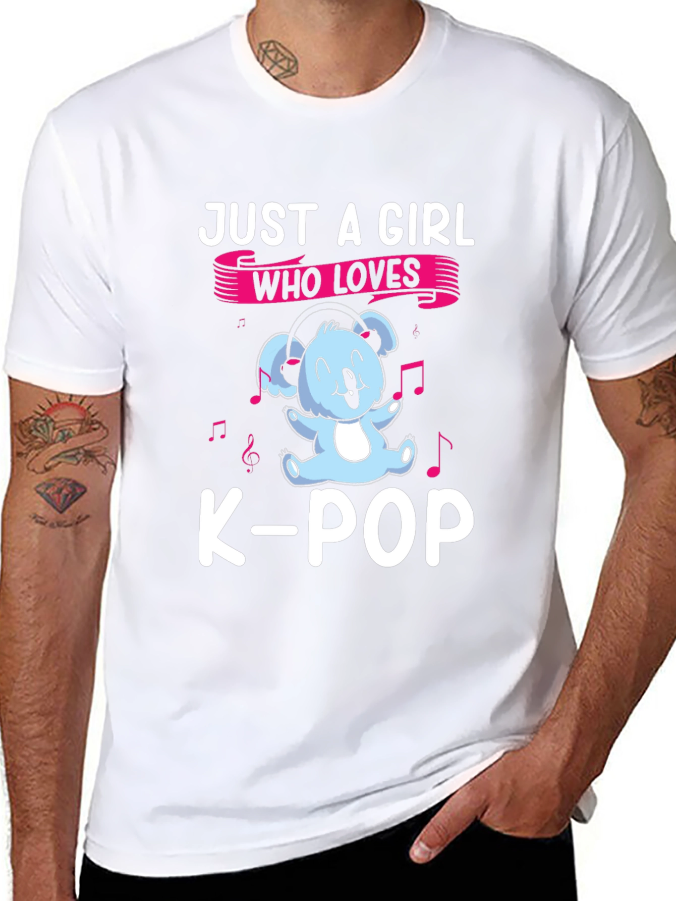 Just A Girl Who Loves K-Pop T-Shirt Cute Koala