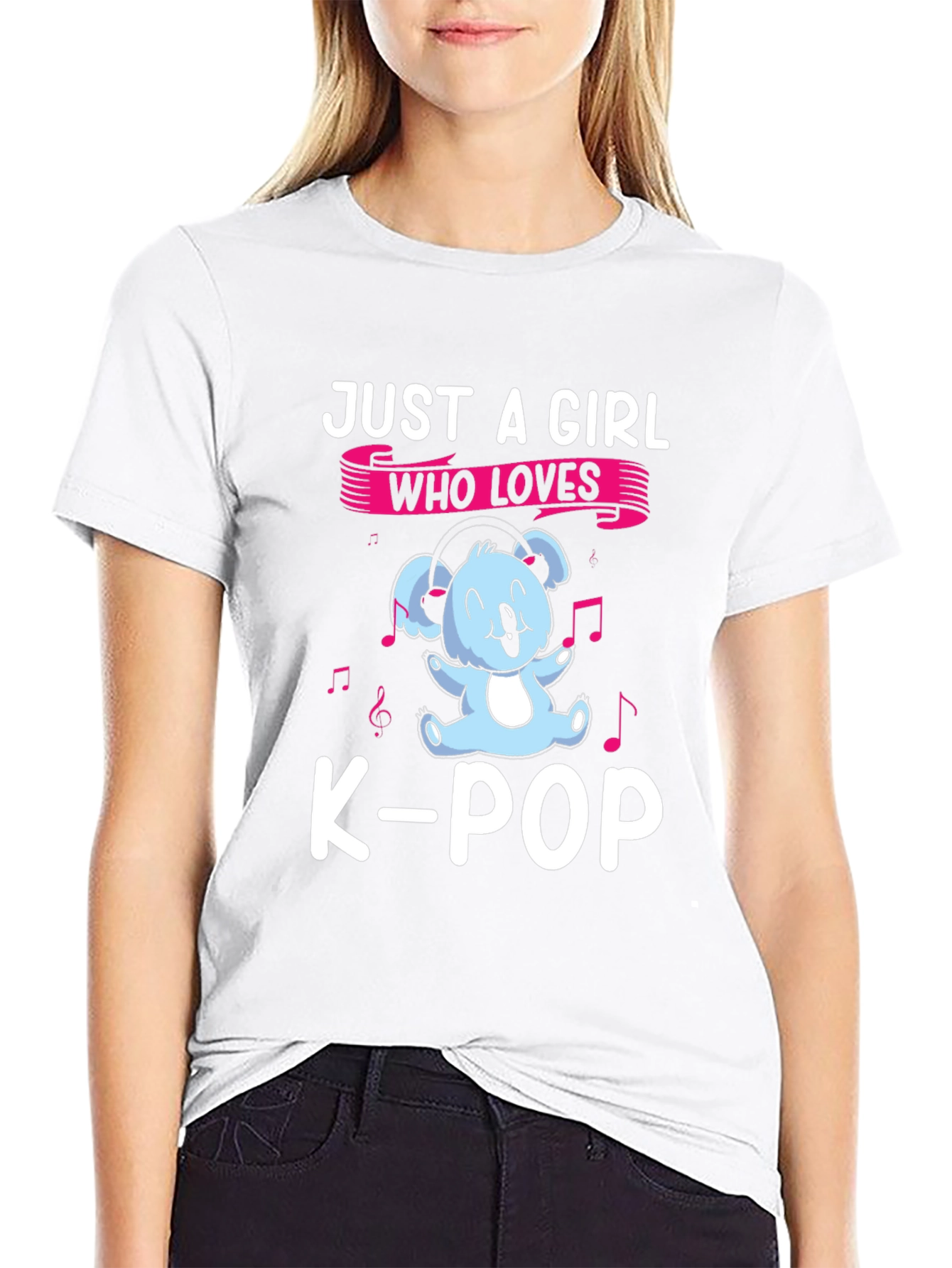 Just A Girl Who Loves K-Pop T-Shirt Cute Koala