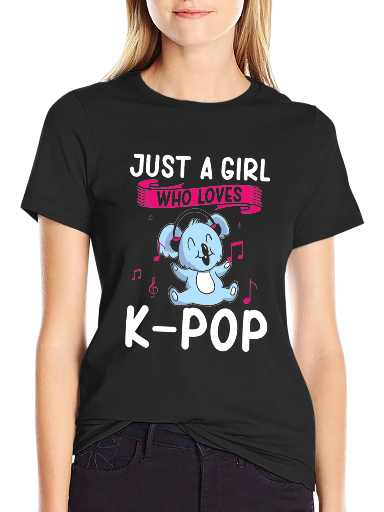 Just A Girl Who Loves K-Pop T-Shirt Cute Koala