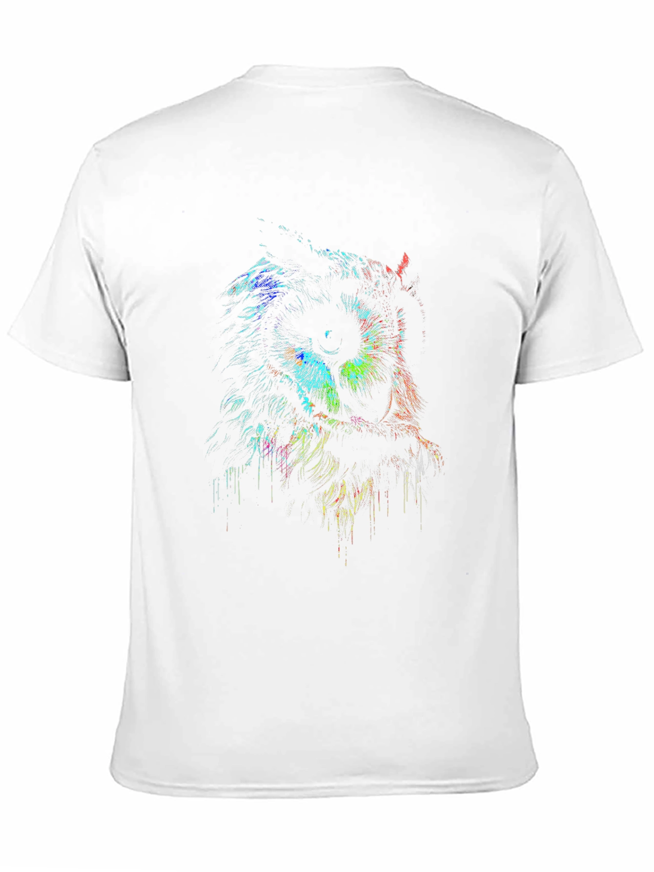 Owl Graphic Print Mens Black T-Shirt