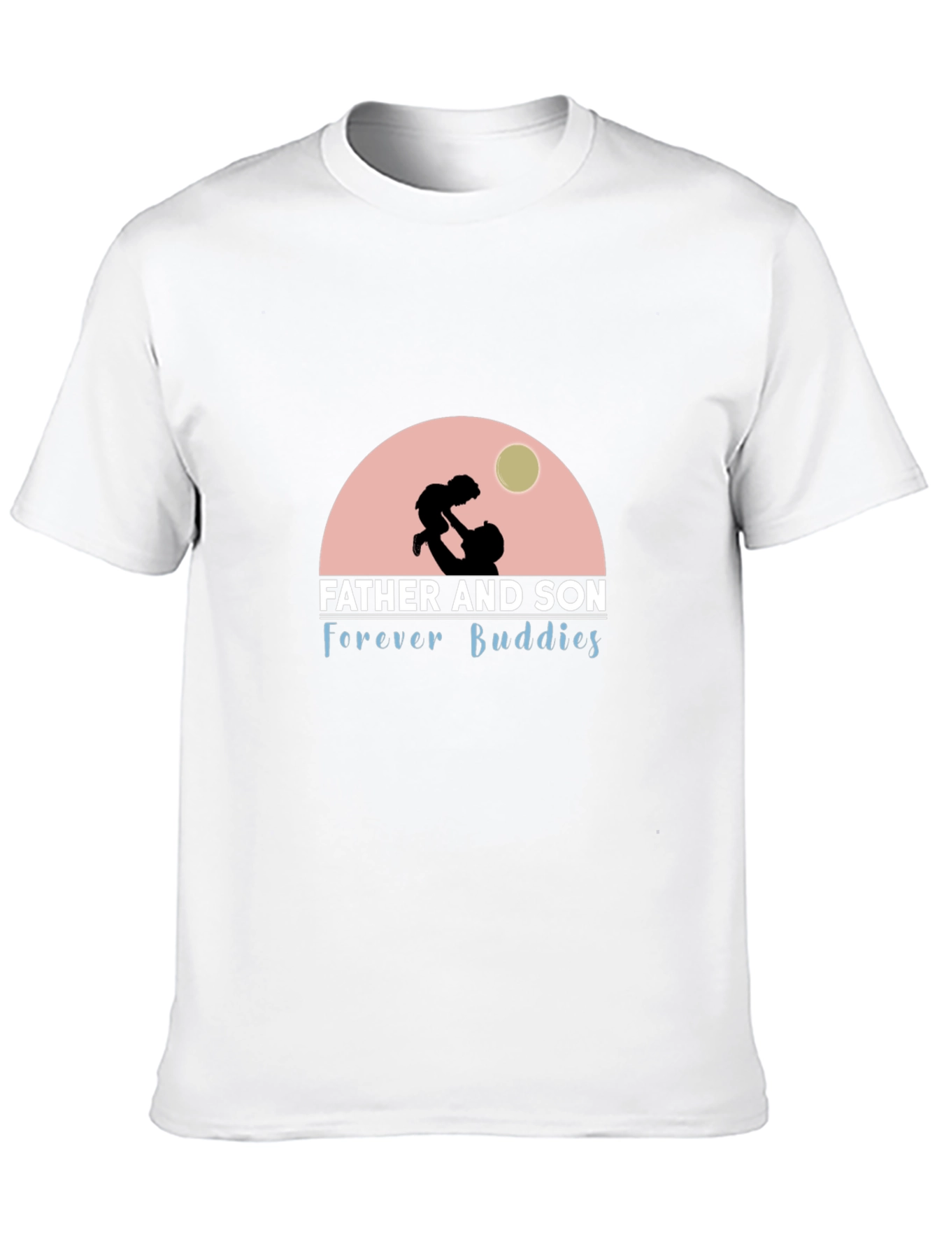 Father and Son Forever Buddies Black T-Shirt