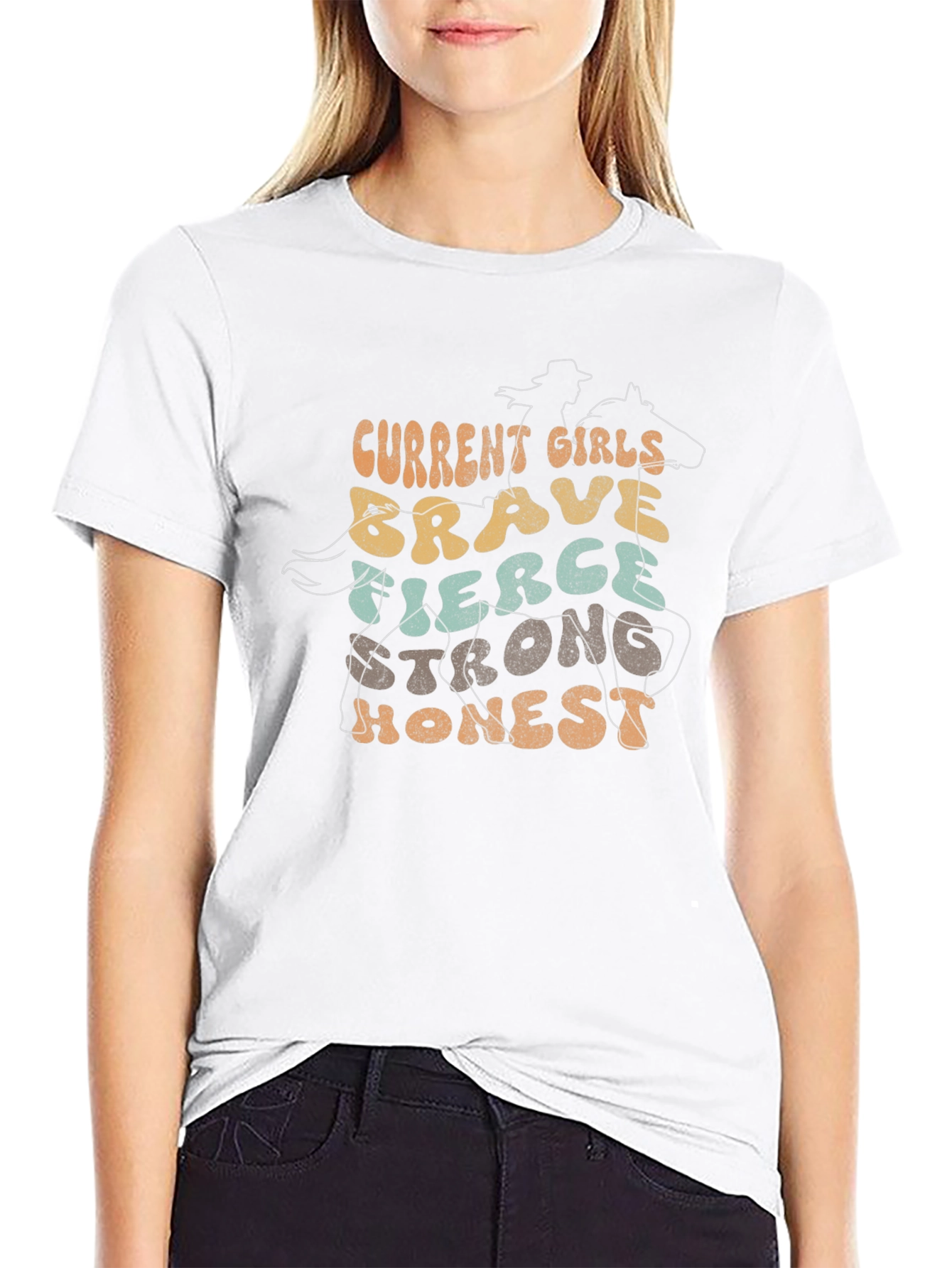 Cowgirl Spirit T-Shirt - Brave Fierce Honest