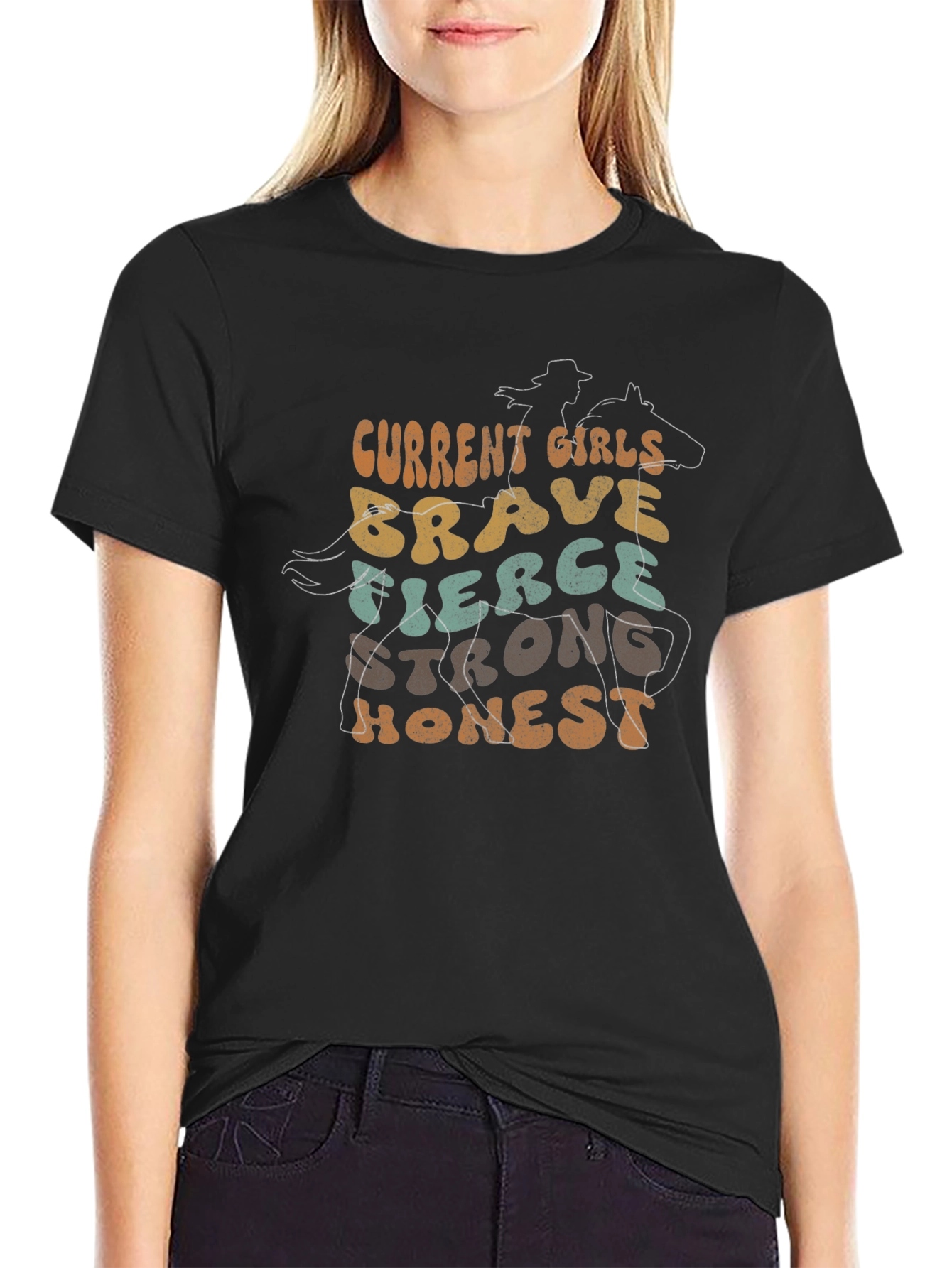 Cowgirl Spirit T-Shirt - Brave Fierce Honest