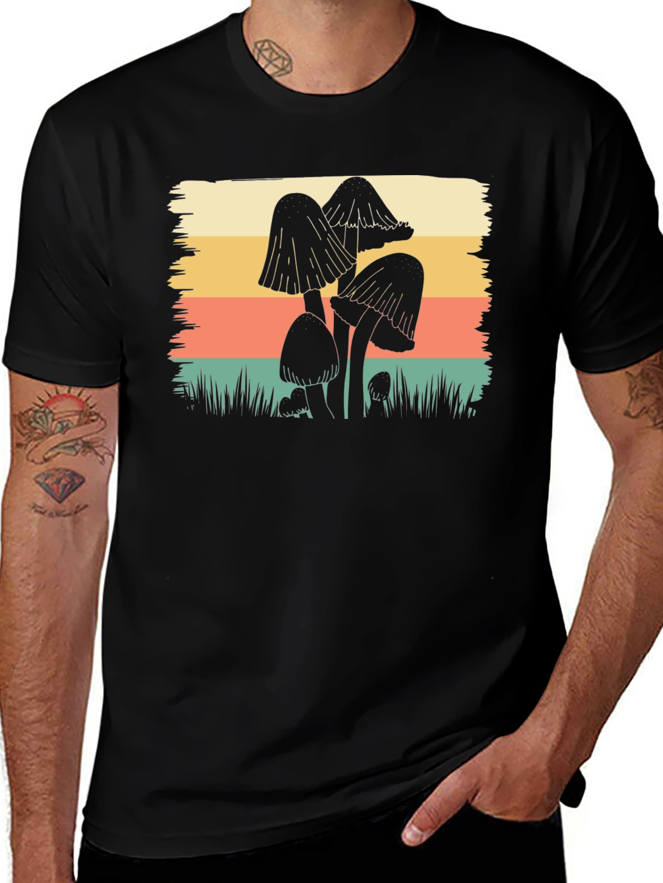 Retro Mushroom Graphic Tee - Stylish Comfort