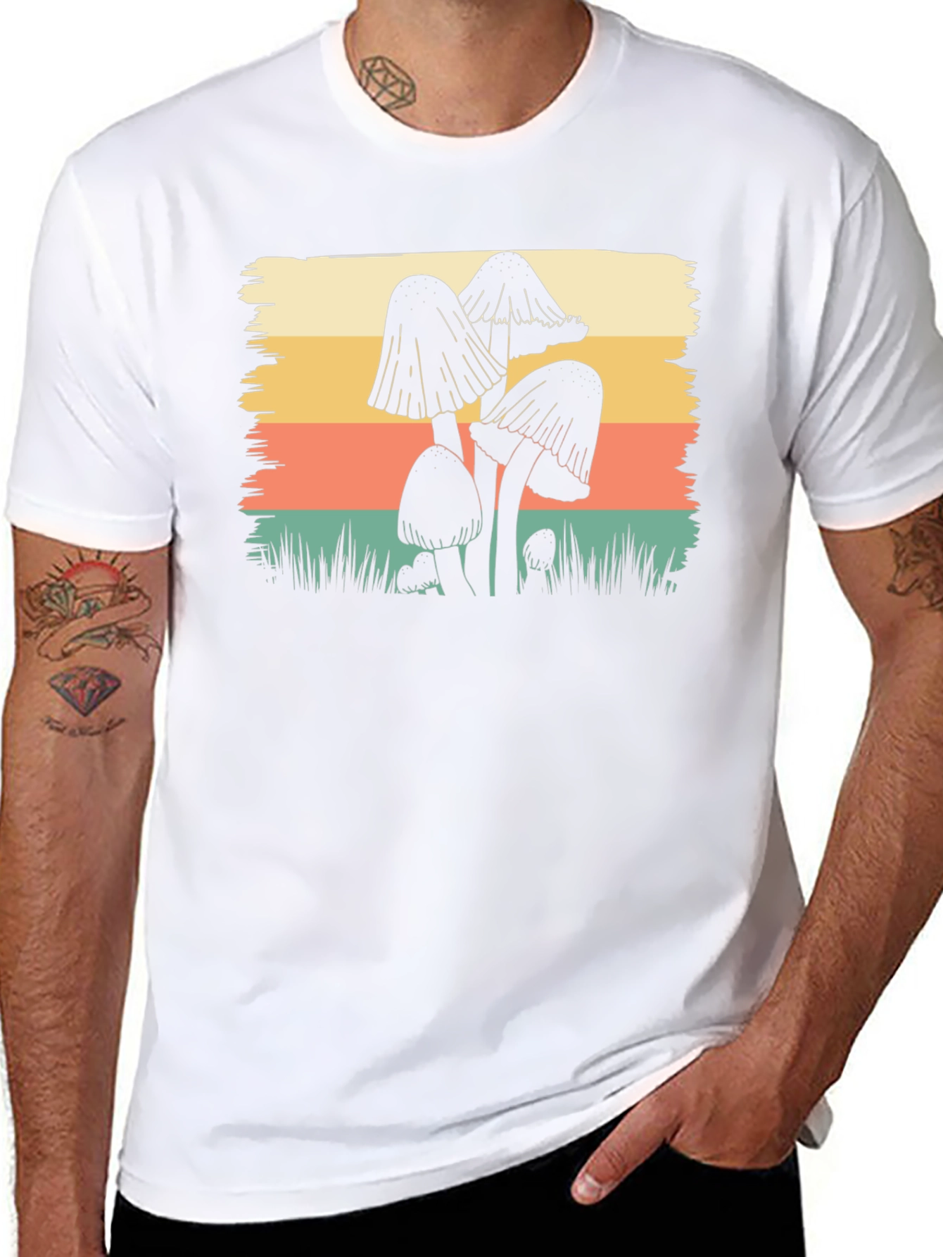 Retro Mushroom Graphic Tee - Stylish Comfort