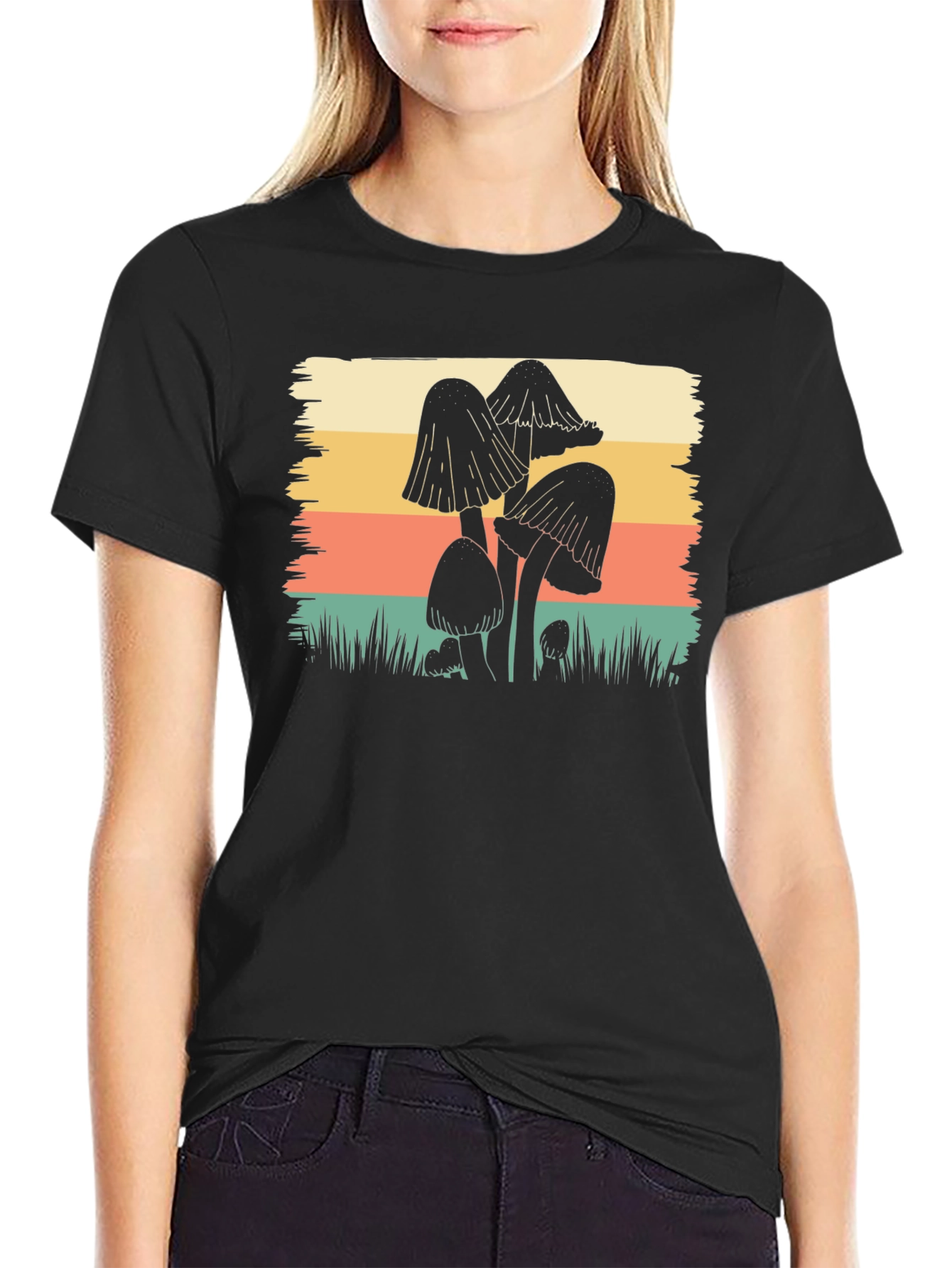 Retro Mushroom Graphic Tee - Stylish Comfort
