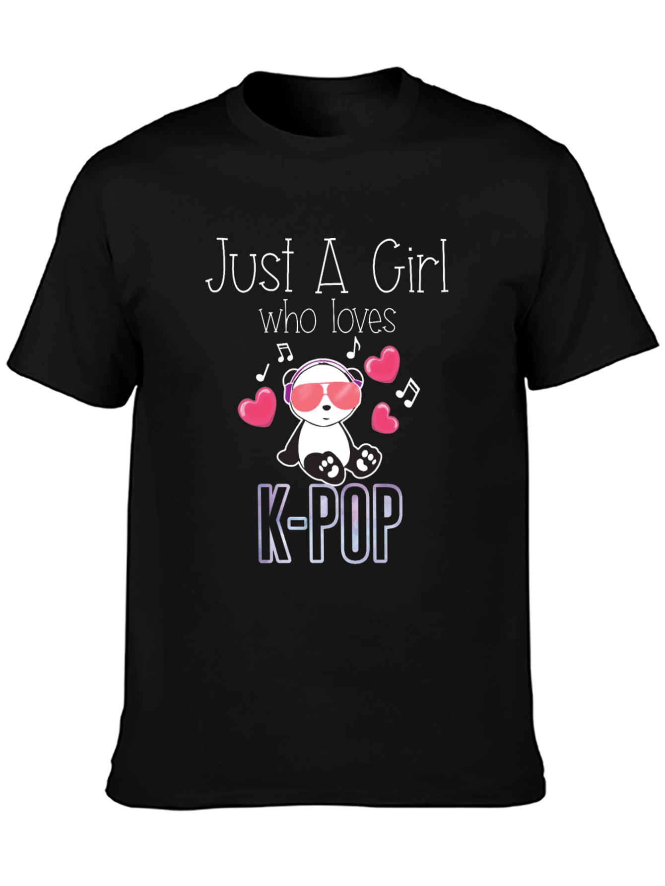 Just A Girl Who Loves K-Pop Panda T-Shirt