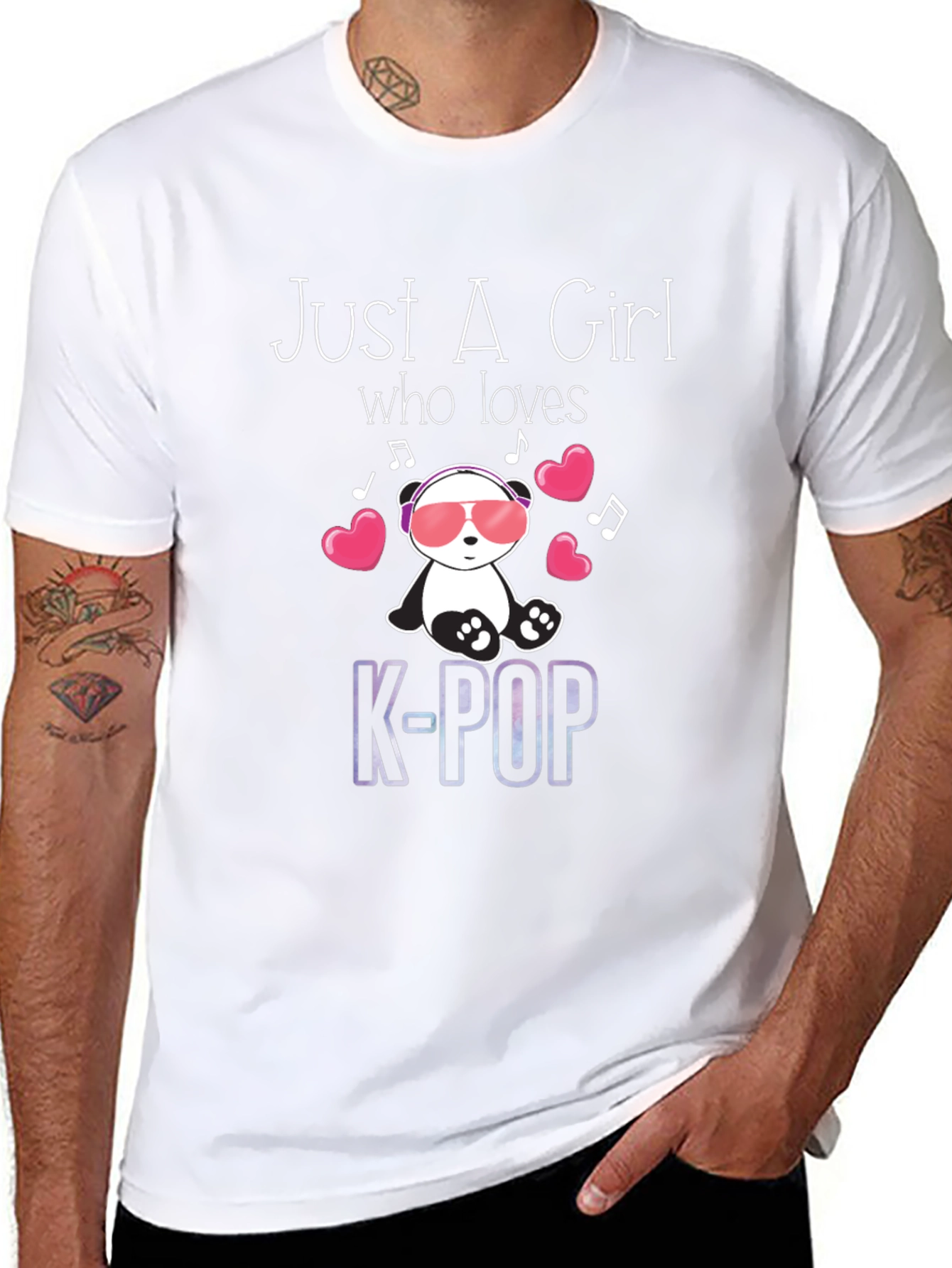 Just A Girl Who Loves K-Pop Panda T-Shirt