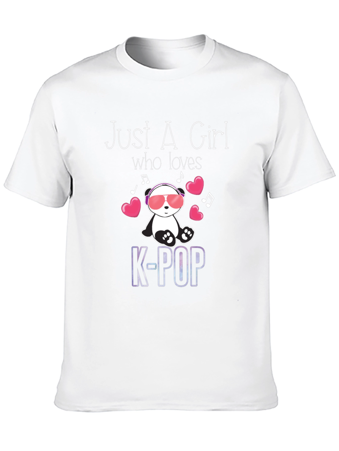 Just A Girl Who Loves K-Pop Panda T-Shirt