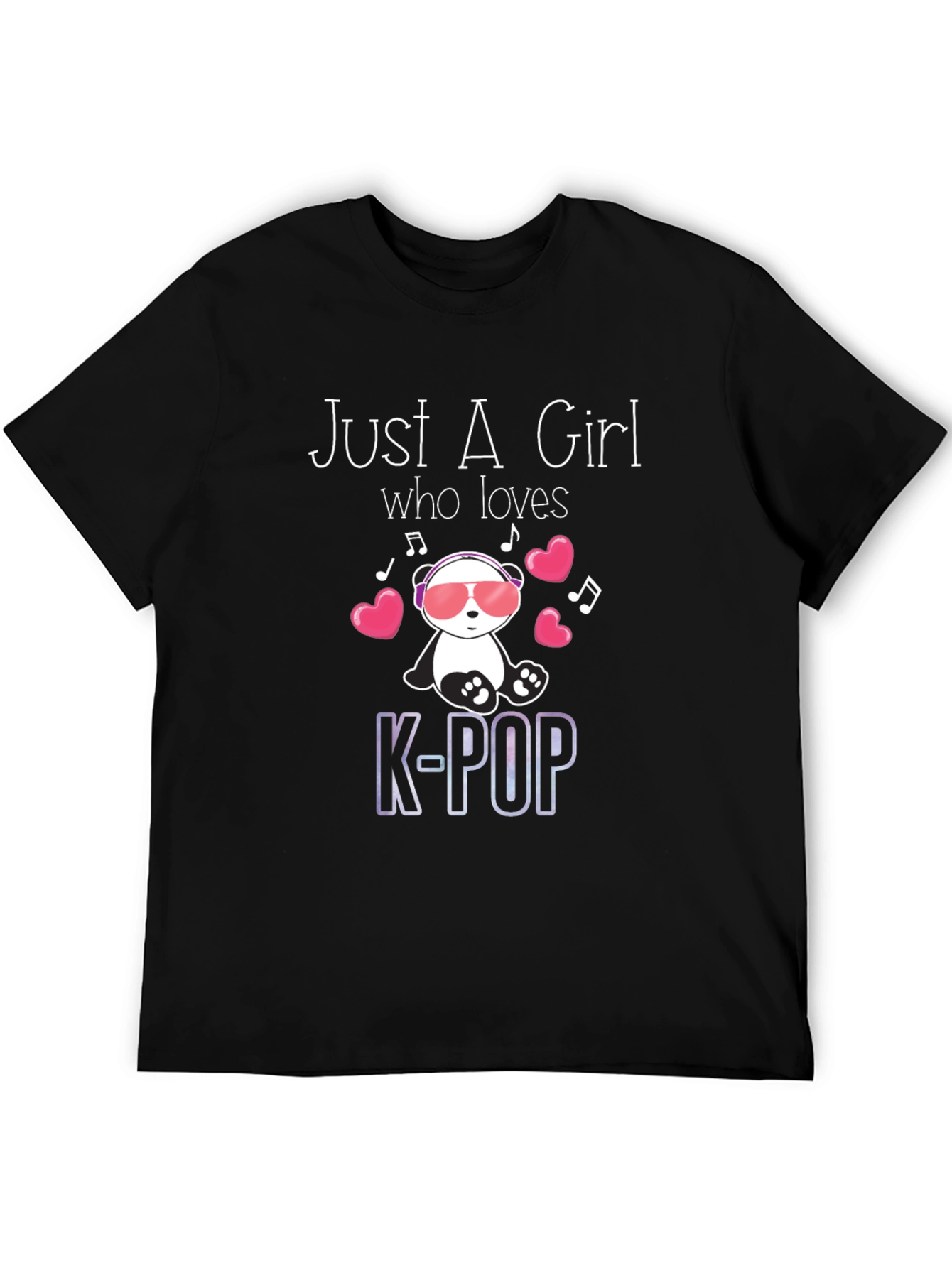 Just A Girl Who Loves K-Pop Panda T-Shirt