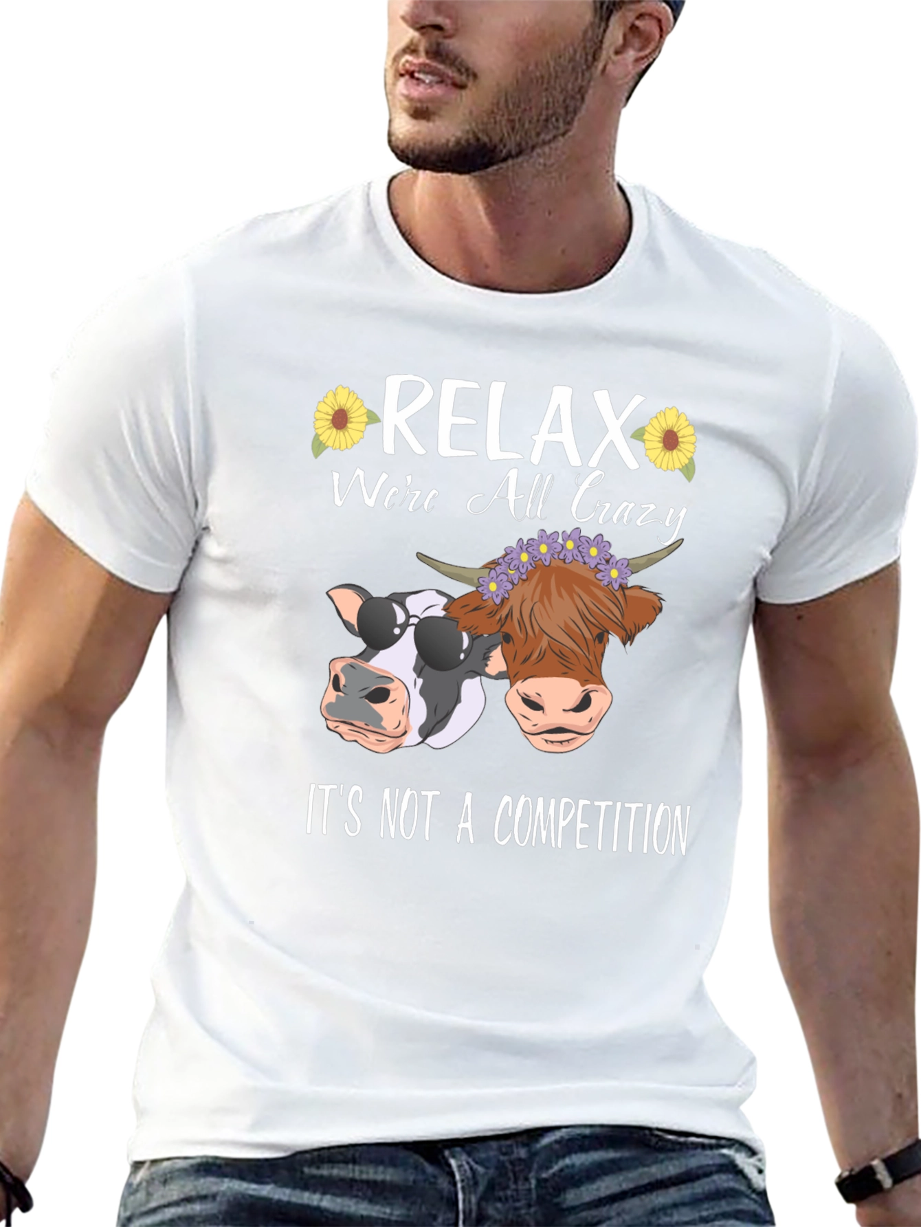 Relax Were All Crazy Black T-Shirt
