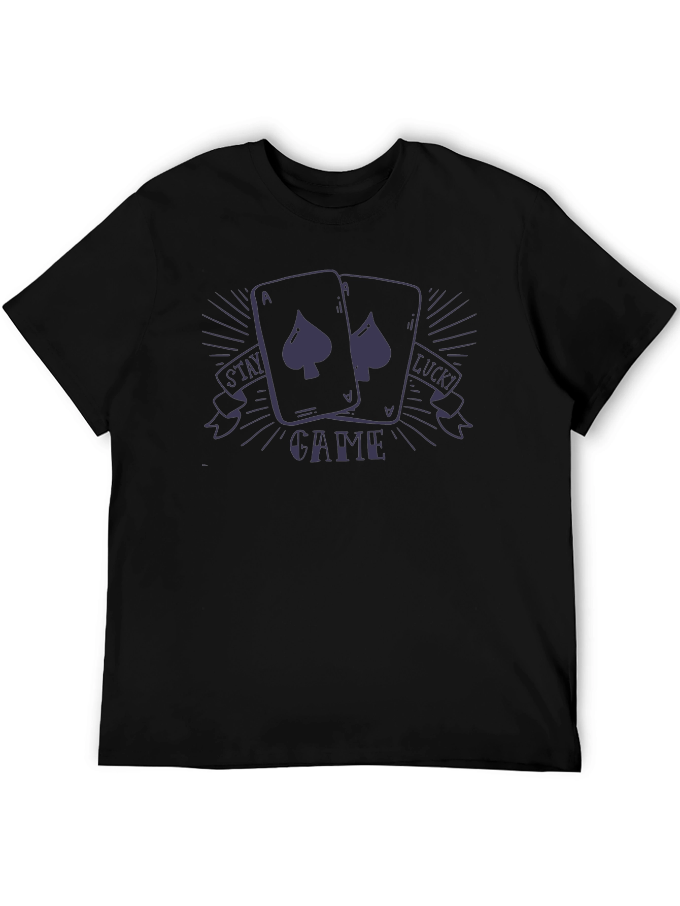 Stay Lucky Game Black Graphic Tee
