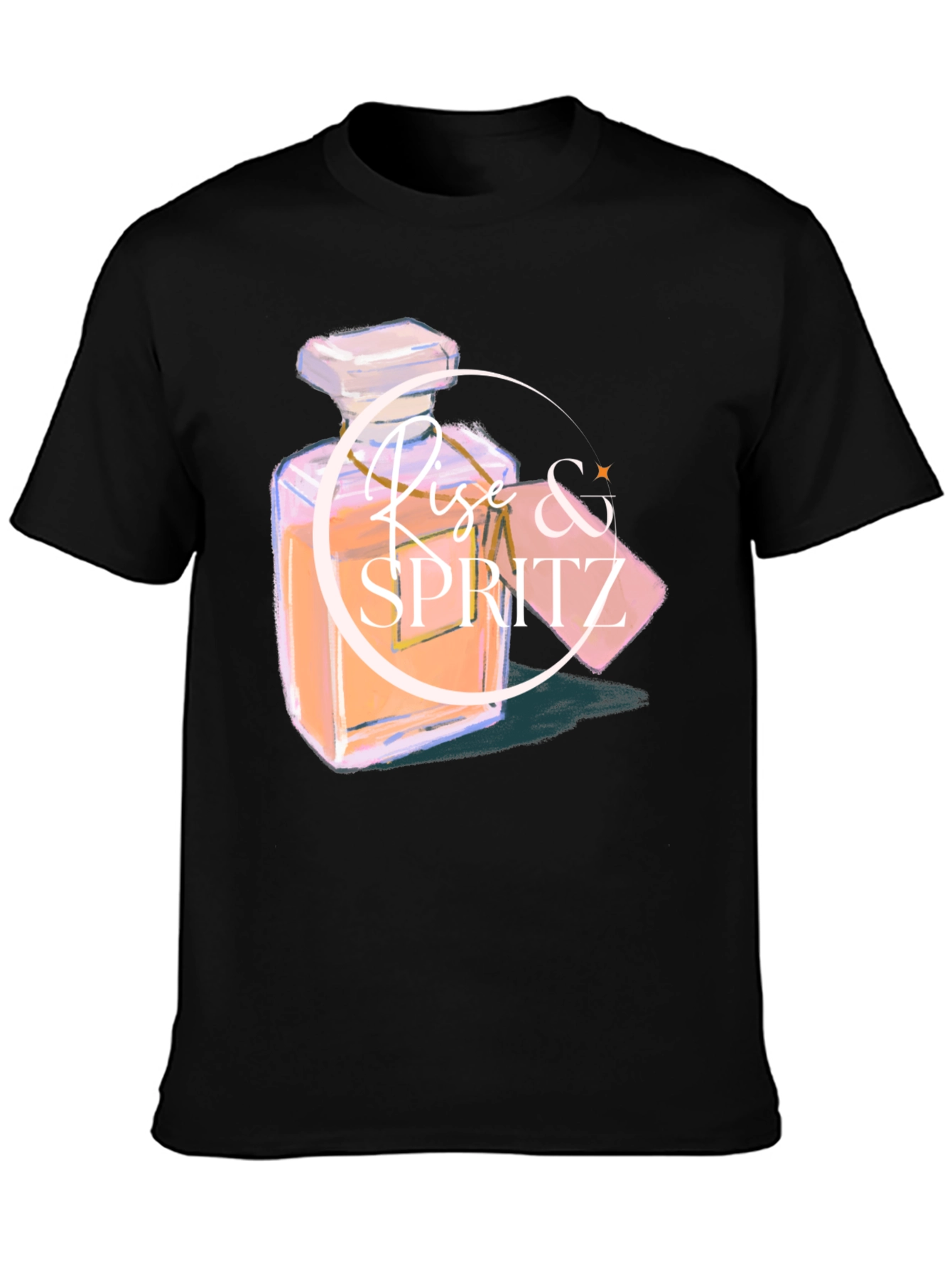 Rise & Spritz Black Graphic Tee