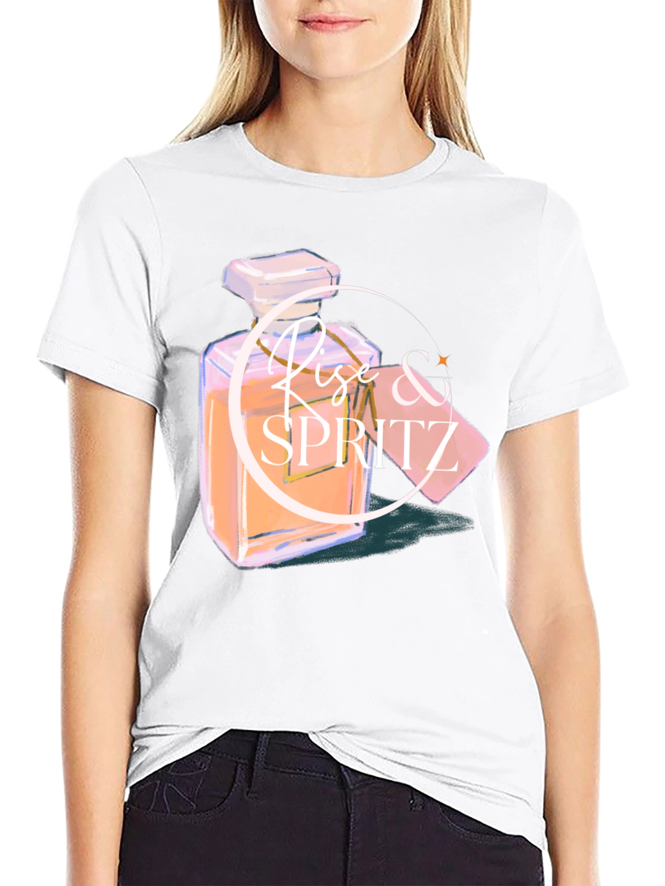 Rise & Spritz Black Graphic Tee