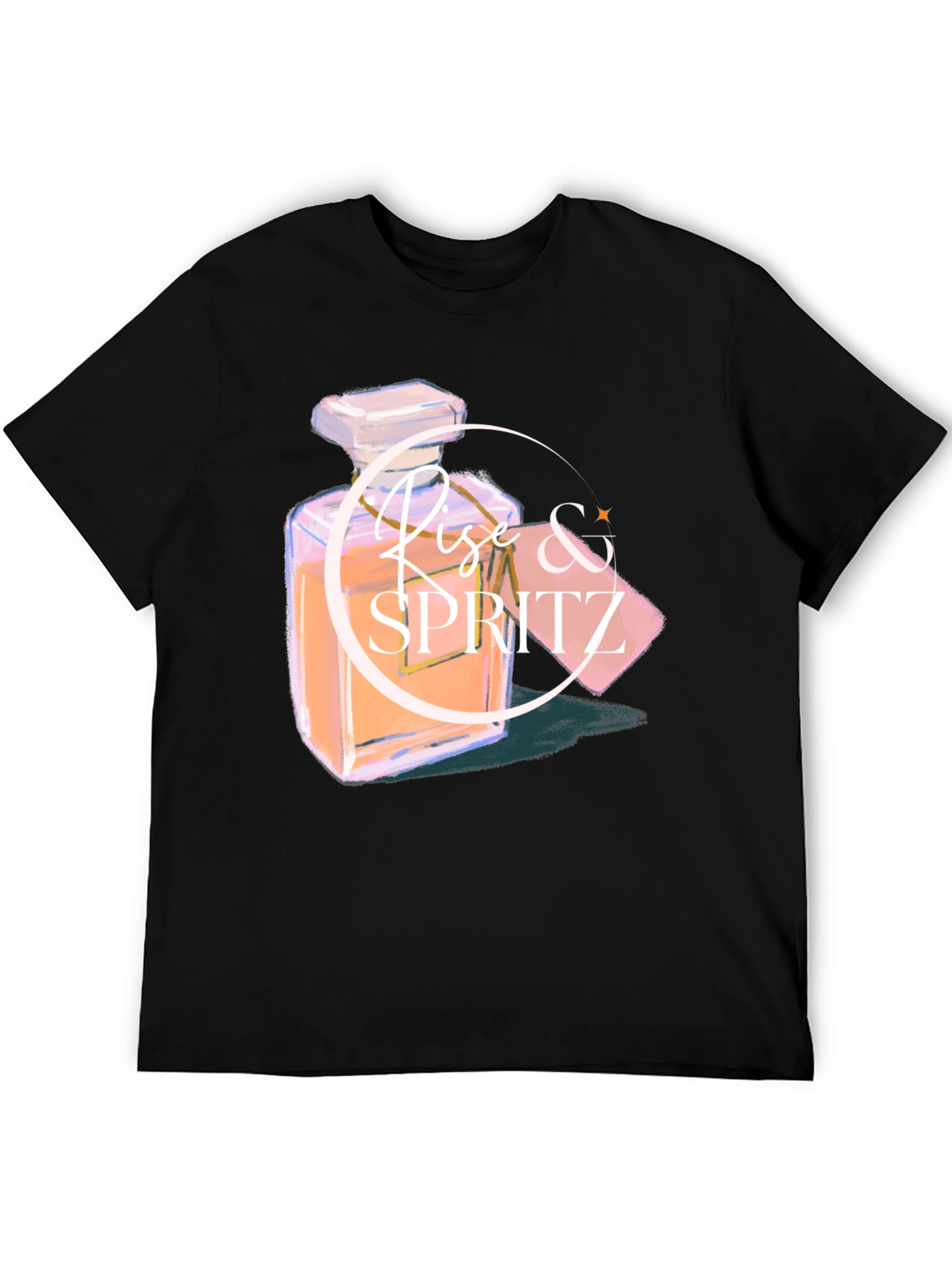 Rise & Spritz Black Graphic Tee