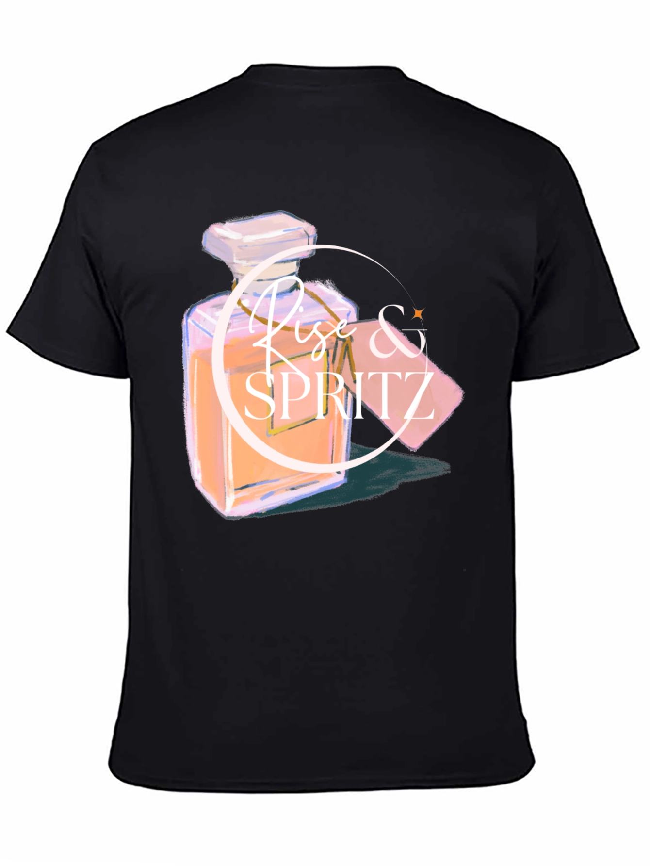 Rise & Spritz Black Graphic Tee