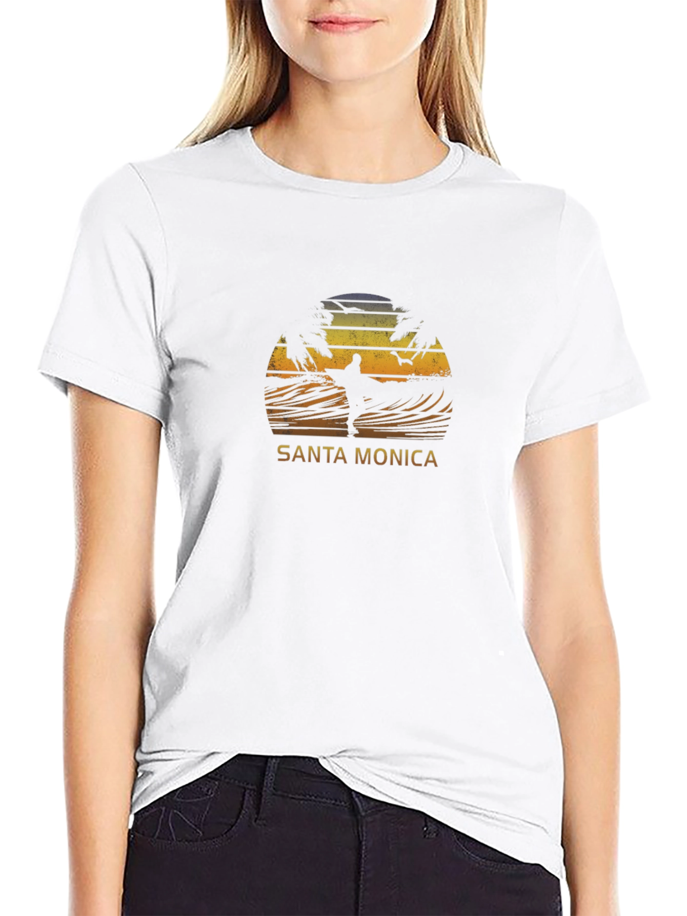 Santa Monica Surfer Graphic Tee