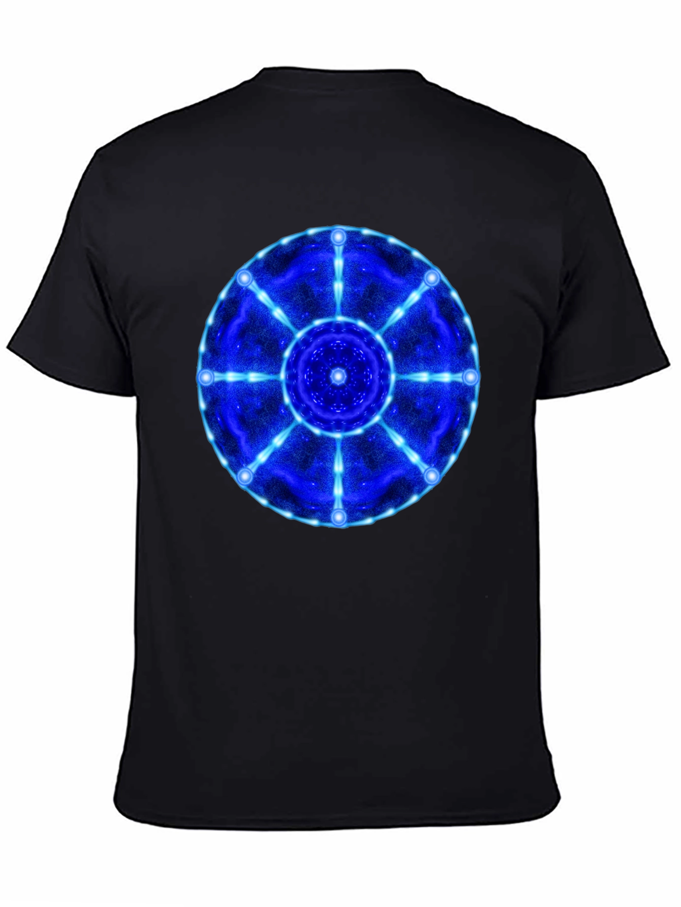 Cosmic Mandala Graphic T-Shirt - Black