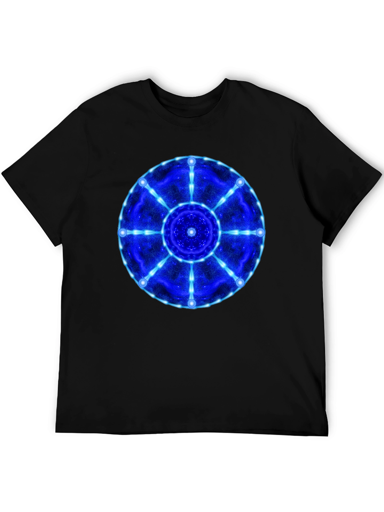 Cosmic Mandala Graphic T-Shirt - Black