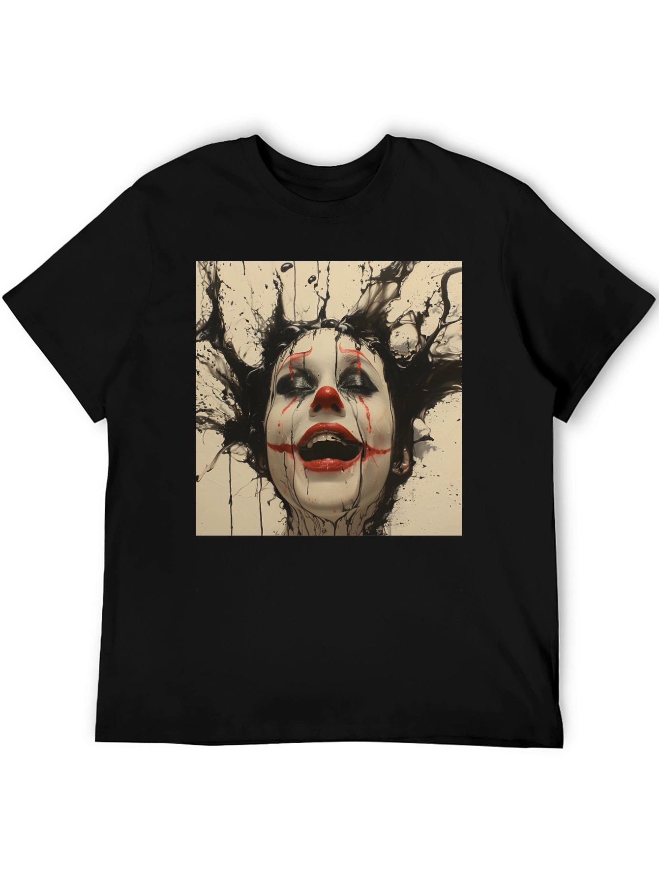 Clown Graphic Black T-Shirt