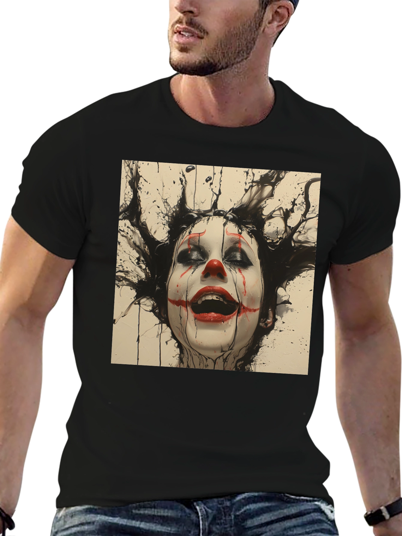 Clown Graphic Black T-Shirt