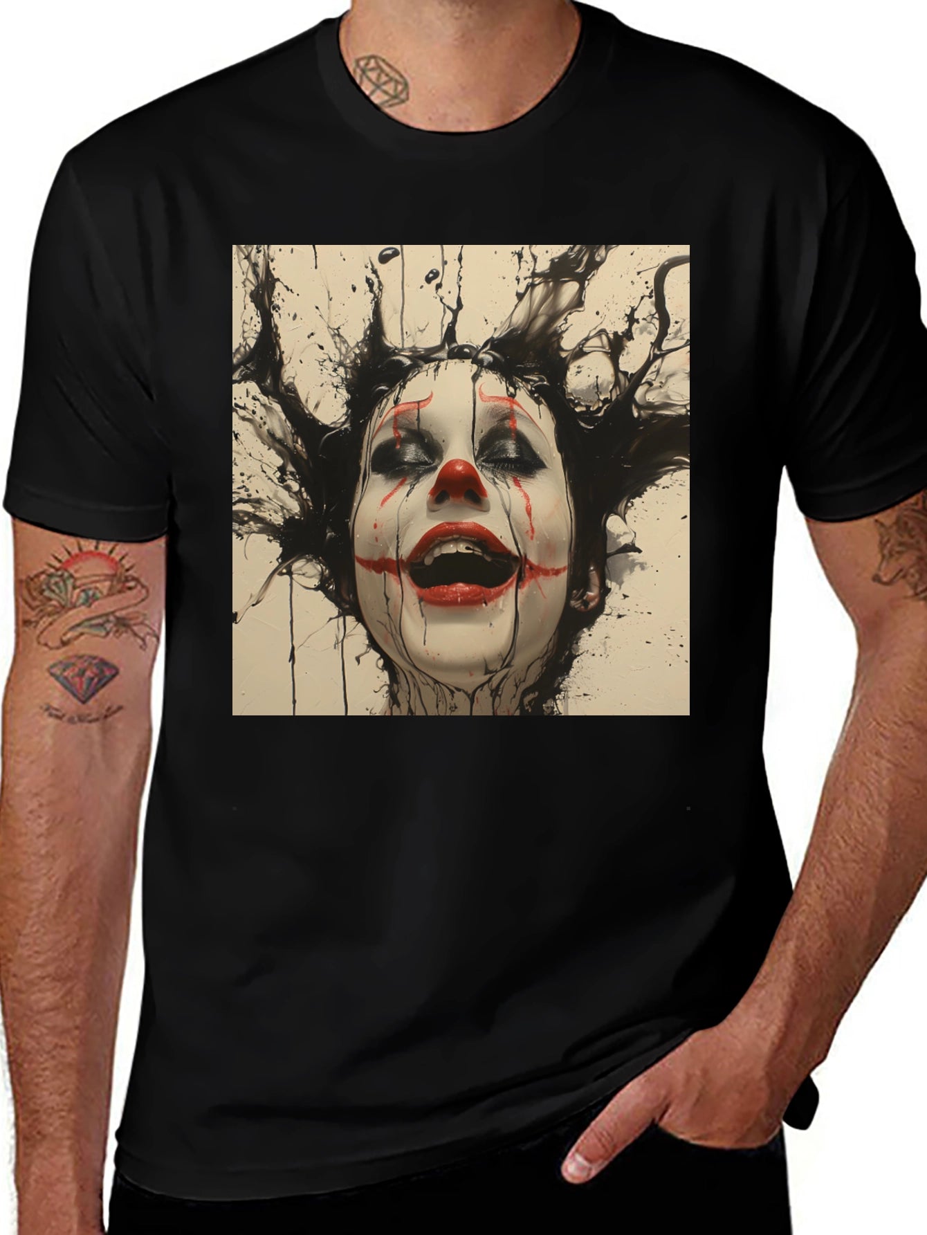 Clown Graphic Black T-Shirt