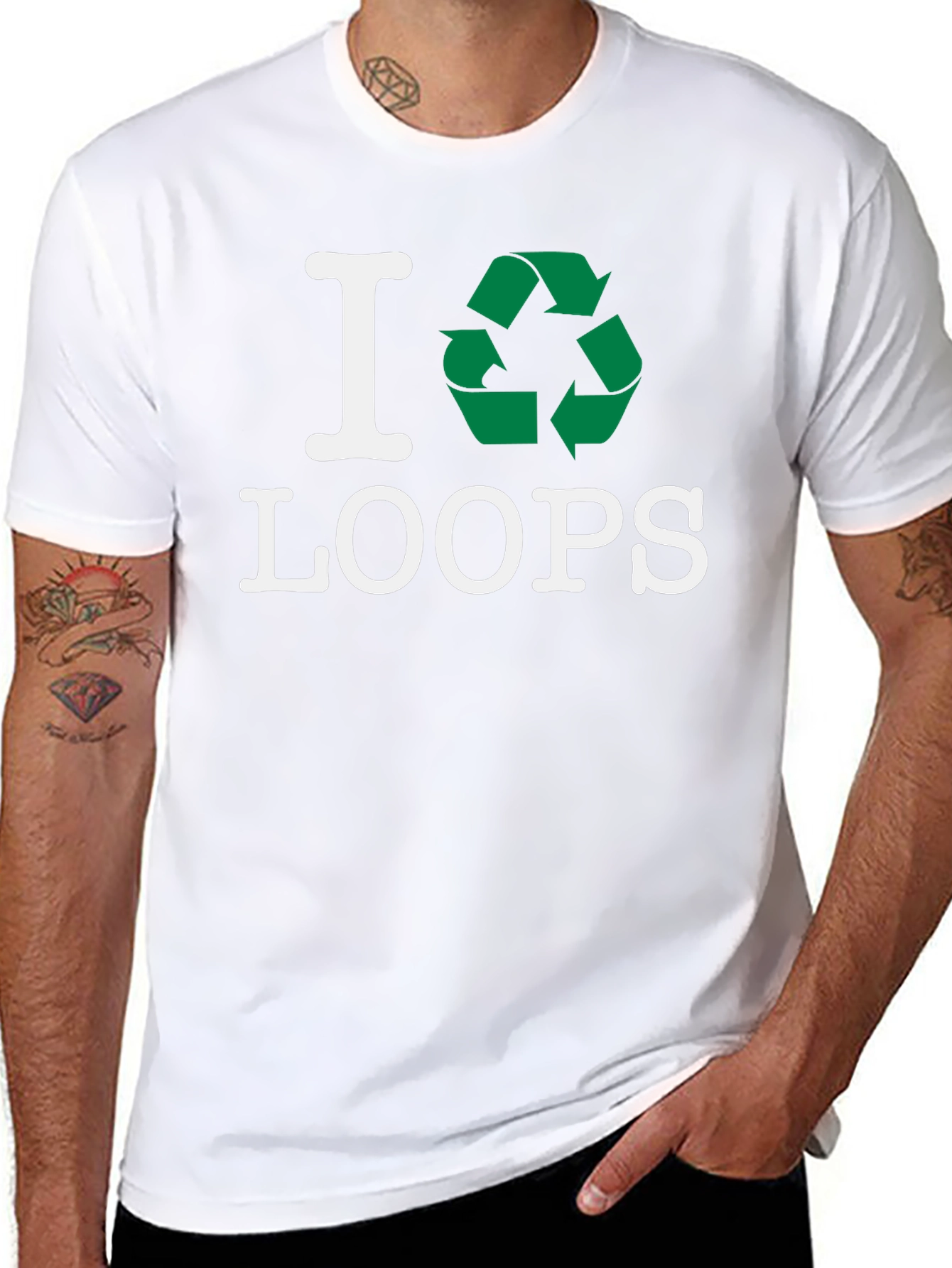 I Recycle Loops T-Shirt - Eco Friendly Fashion