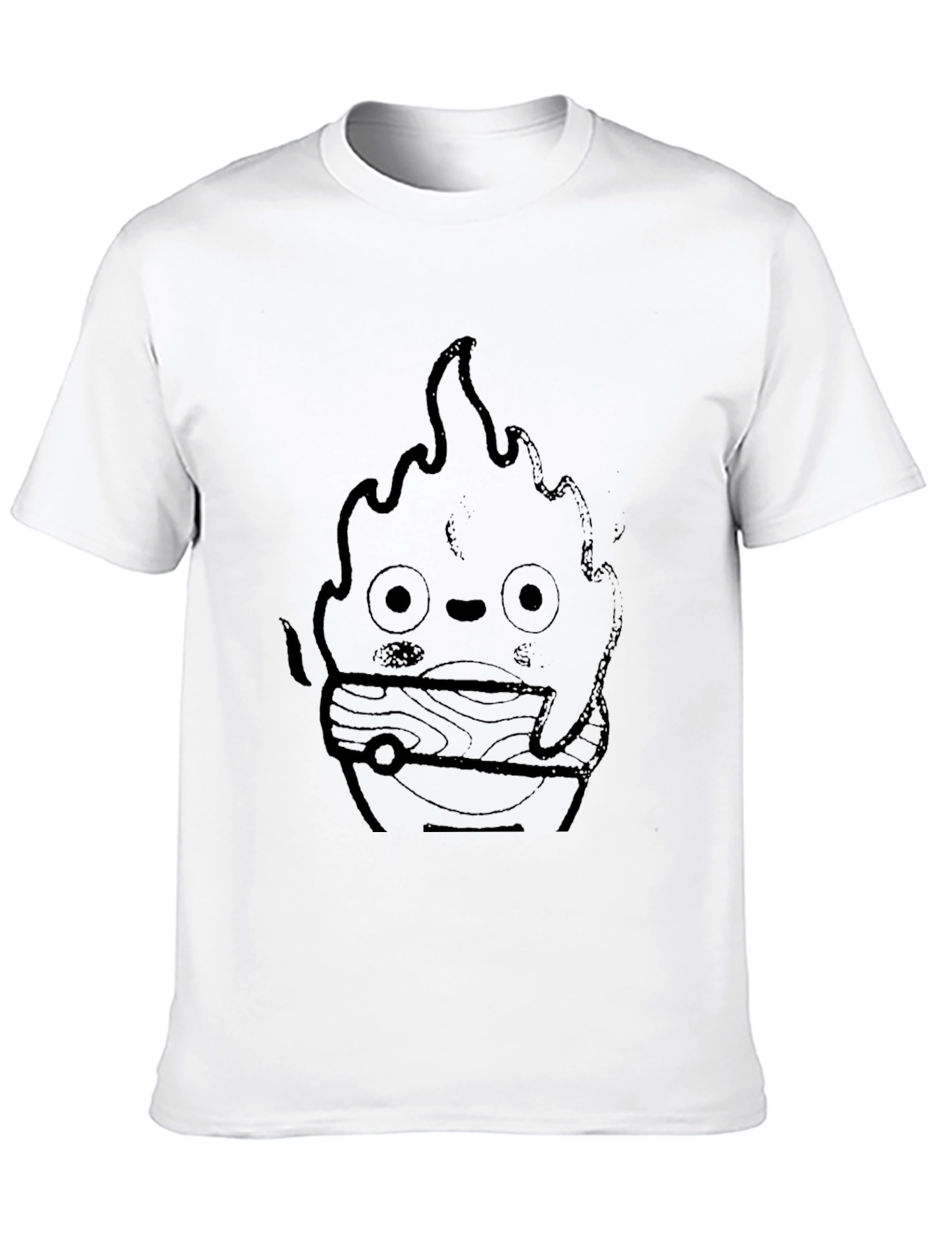 Calcifer Fire Graphic Tee - Soft Cotton T-Shirt
