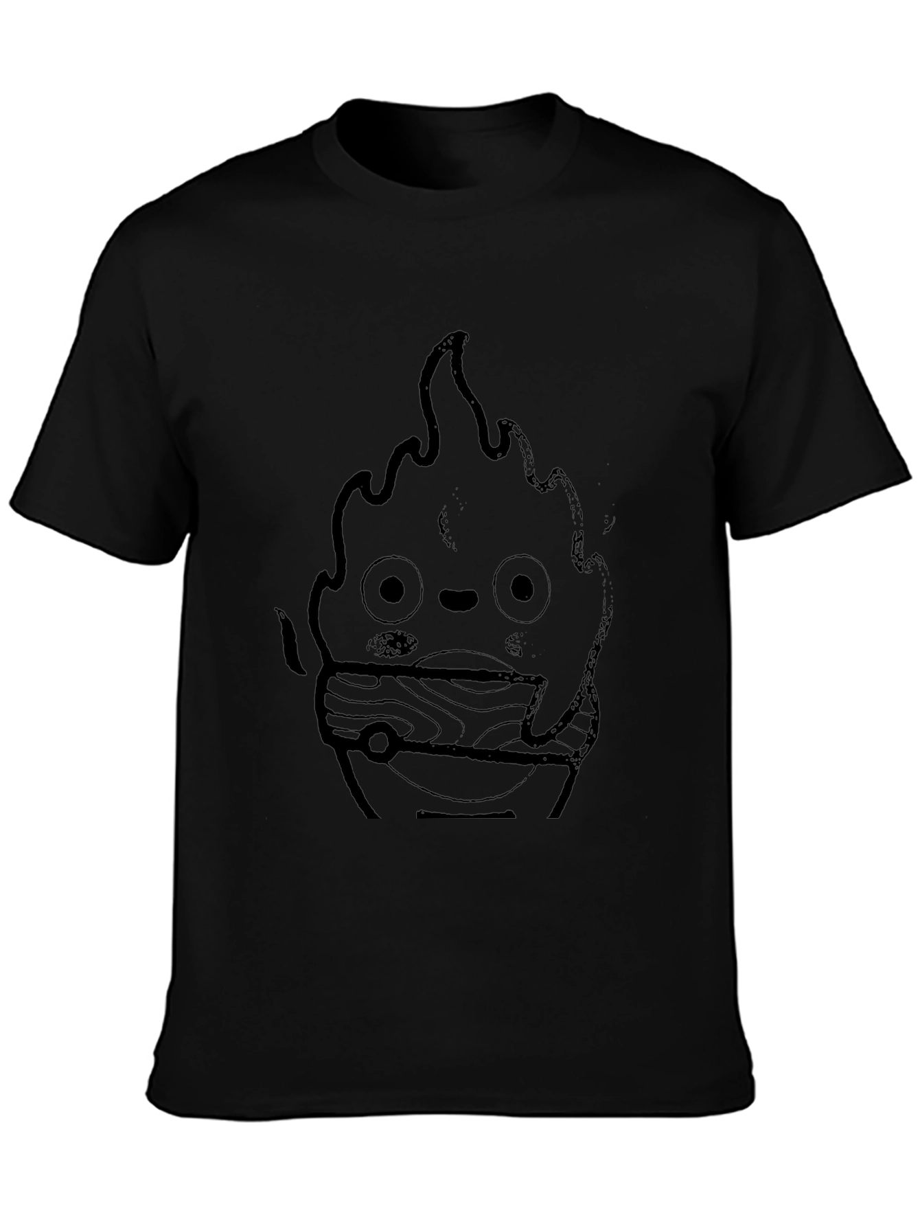 Calcifer Fire Graphic Tee - Soft Cotton T-Shirt
