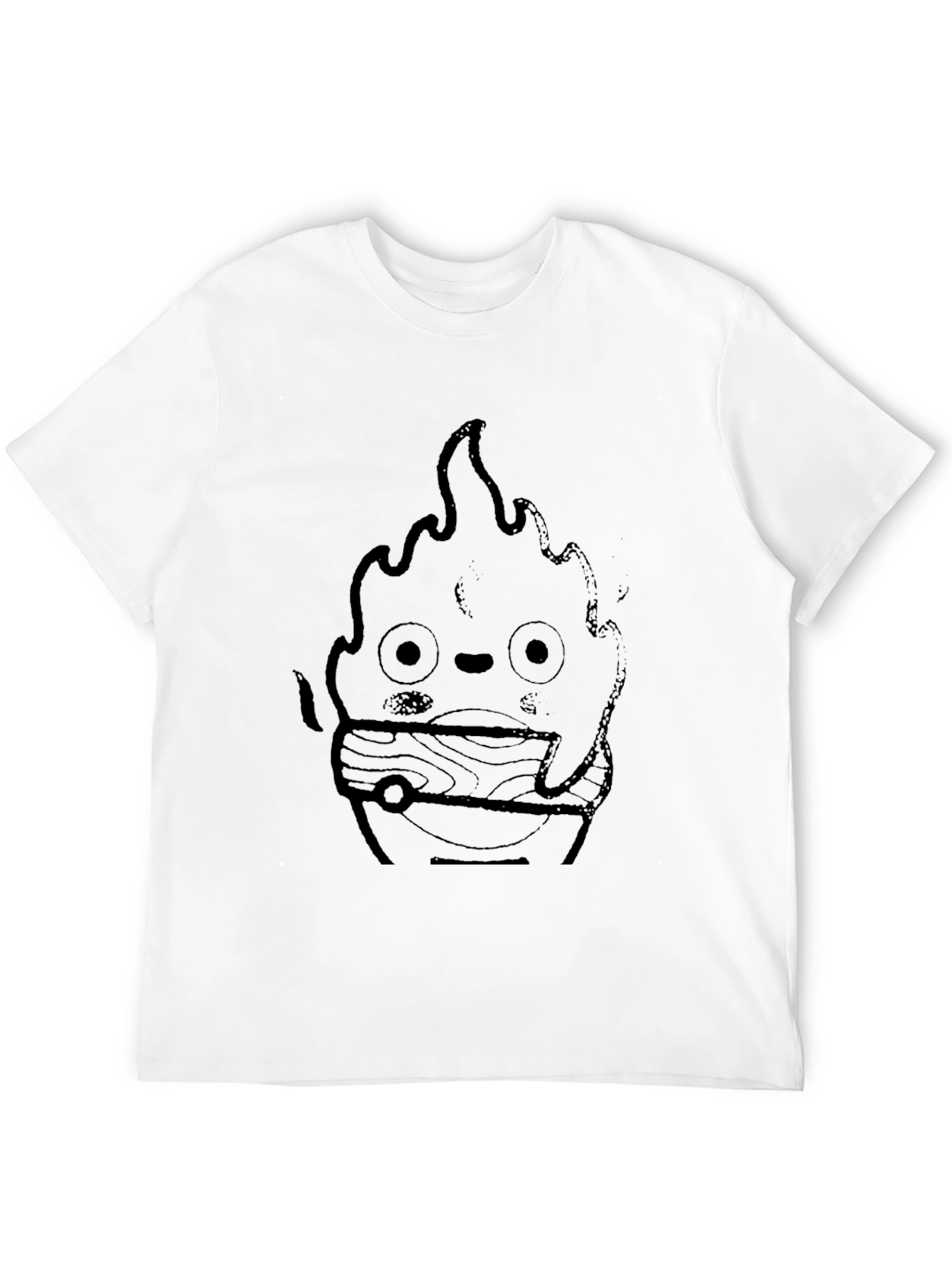 Calcifer Fire Graphic Tee - Soft Cotton T-Shirt