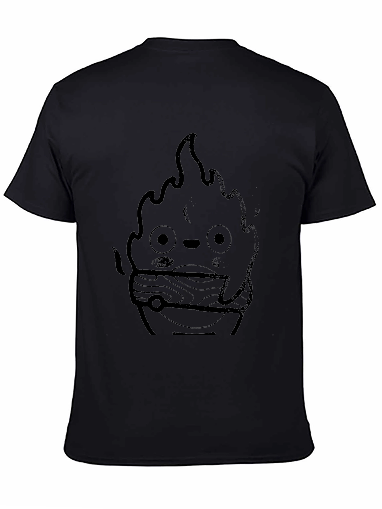 Calcifer Fire Graphic Tee - Soft Cotton T-Shirt