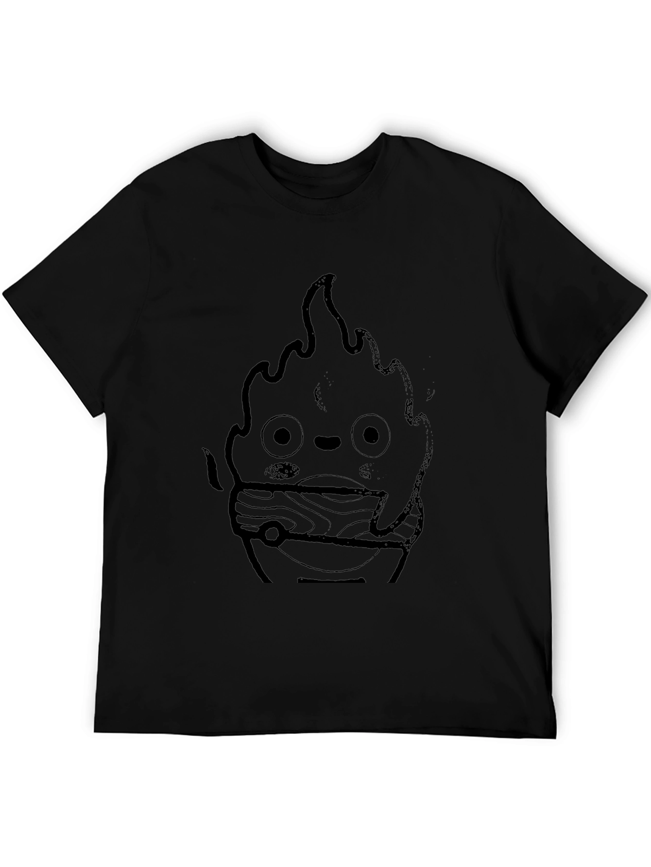 Calcifer Fire Graphic Tee - Soft Cotton T-Shirt