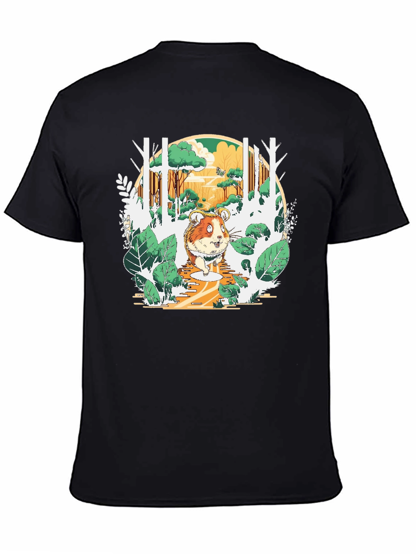 Guinea Pig Forest Graphic Tee - Black