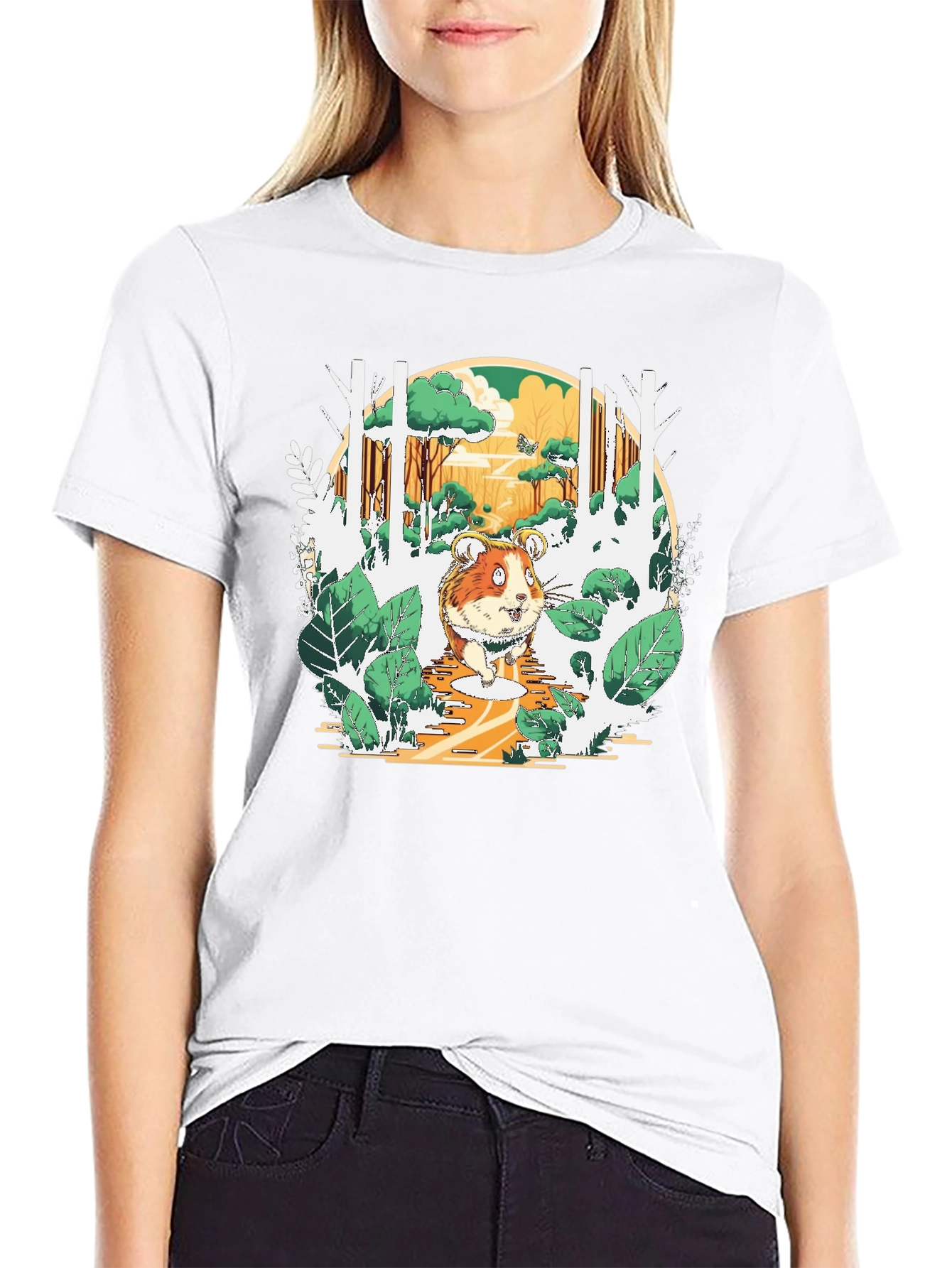 Guinea Pig Forest Graphic Tee - Black