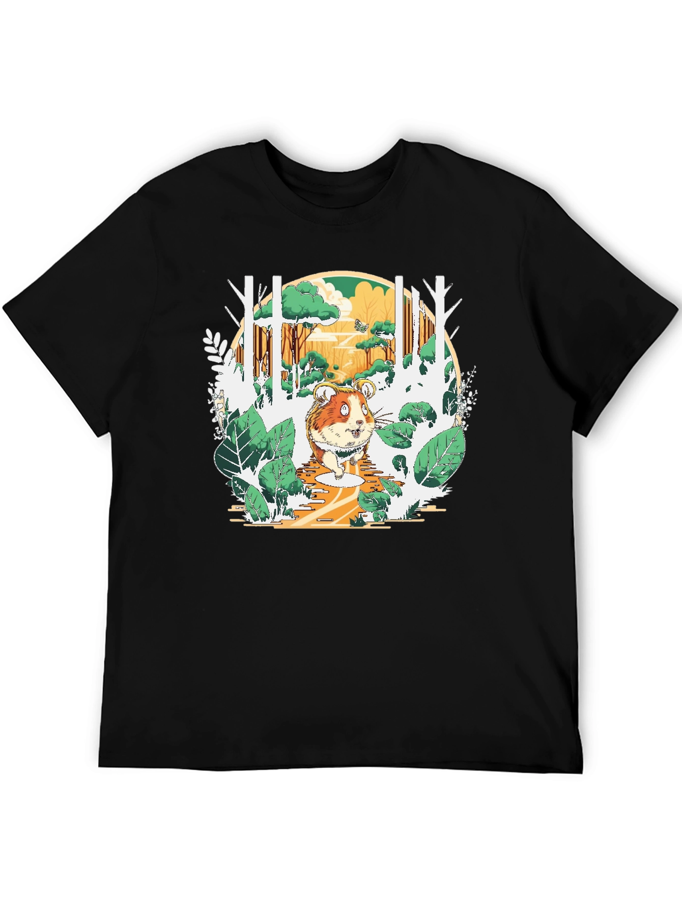 Guinea Pig Forest Graphic Tee - Black
