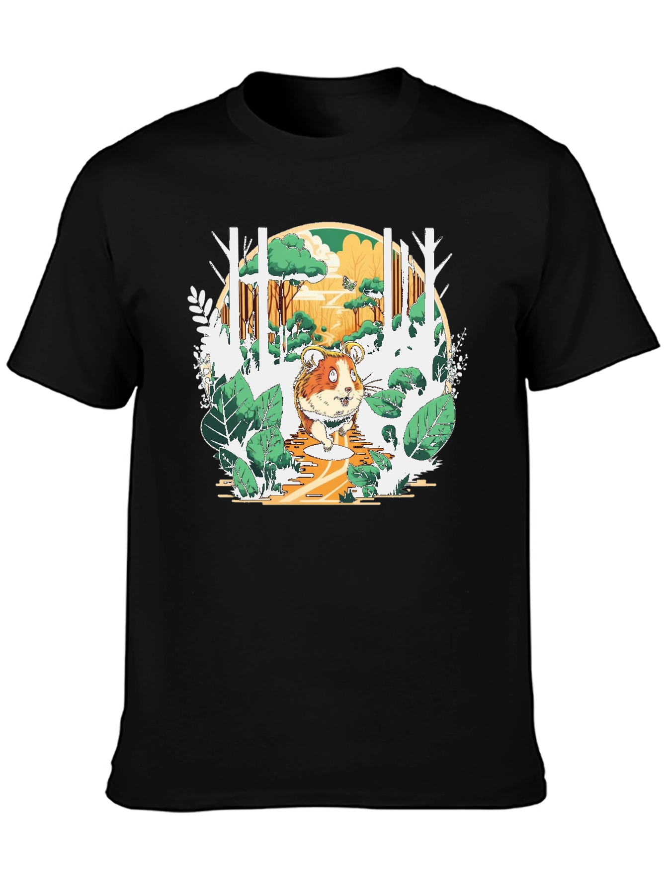 Guinea Pig Forest Graphic Tee - Black