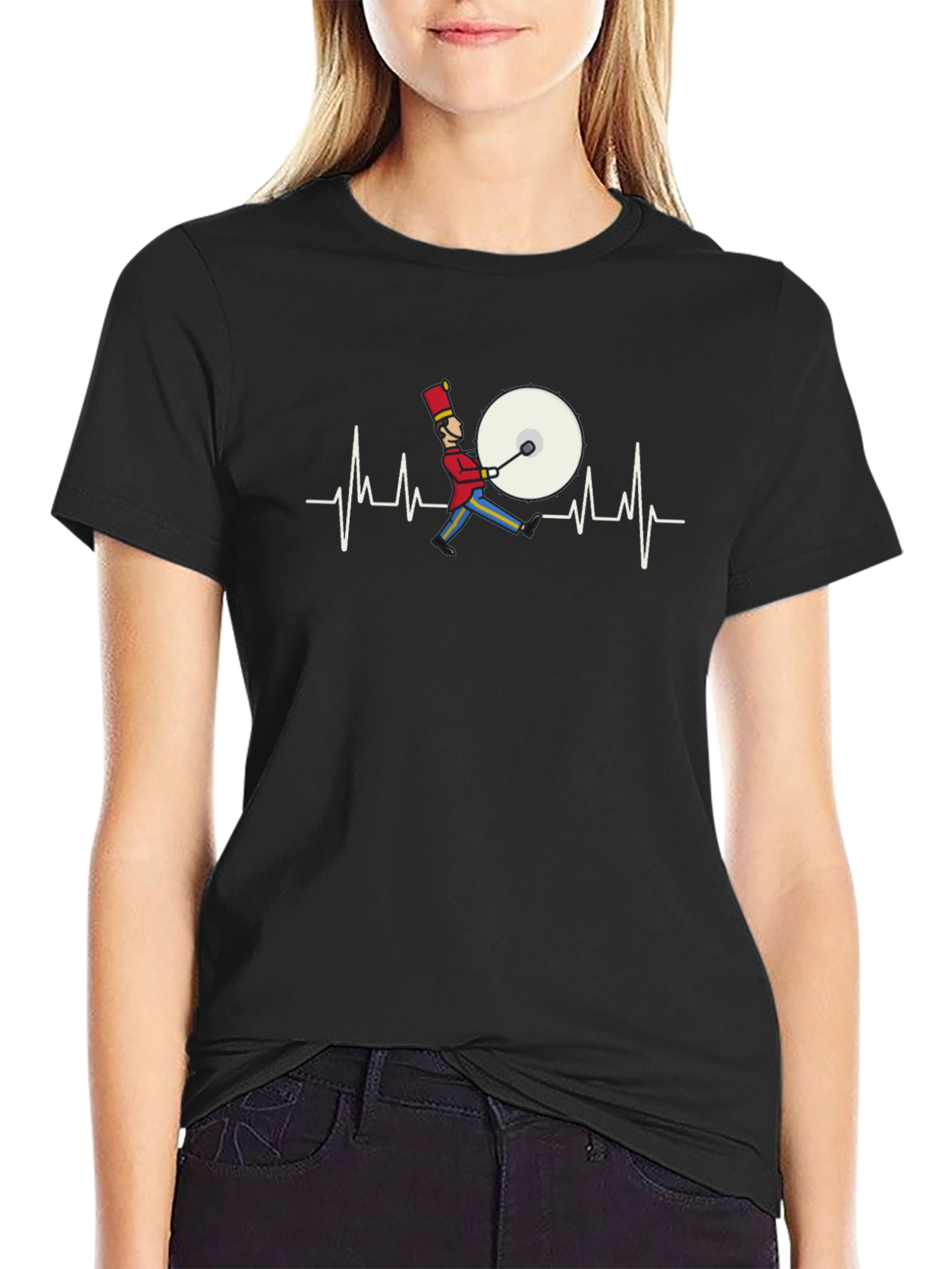 Drummer Heartbeat Graphic Tee