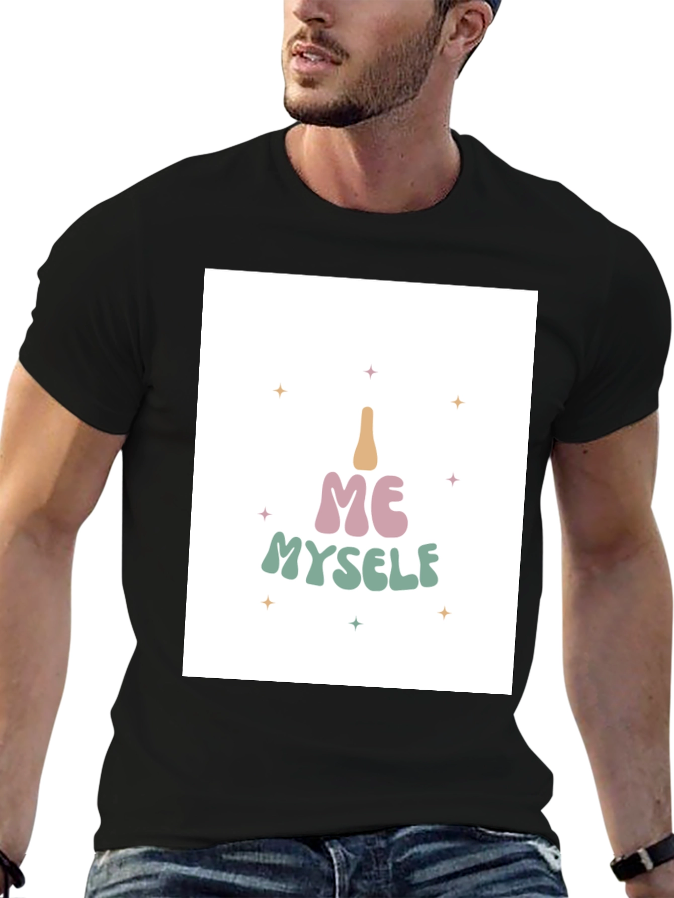 I Me Myself T-Shirt - Black Cotton Tee