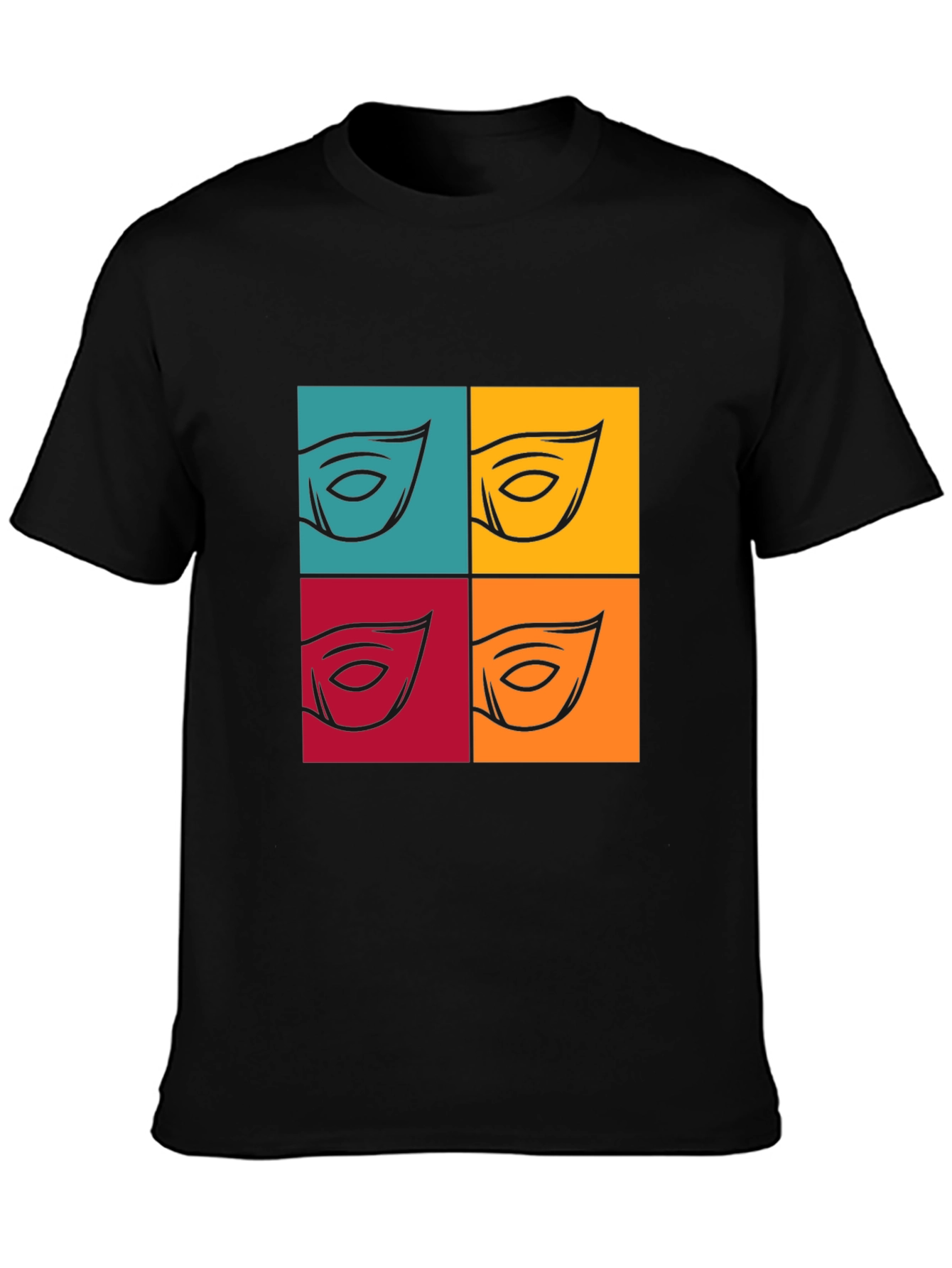 Abstract Eye Graphic T-Shirt - Bold Pop Art Style