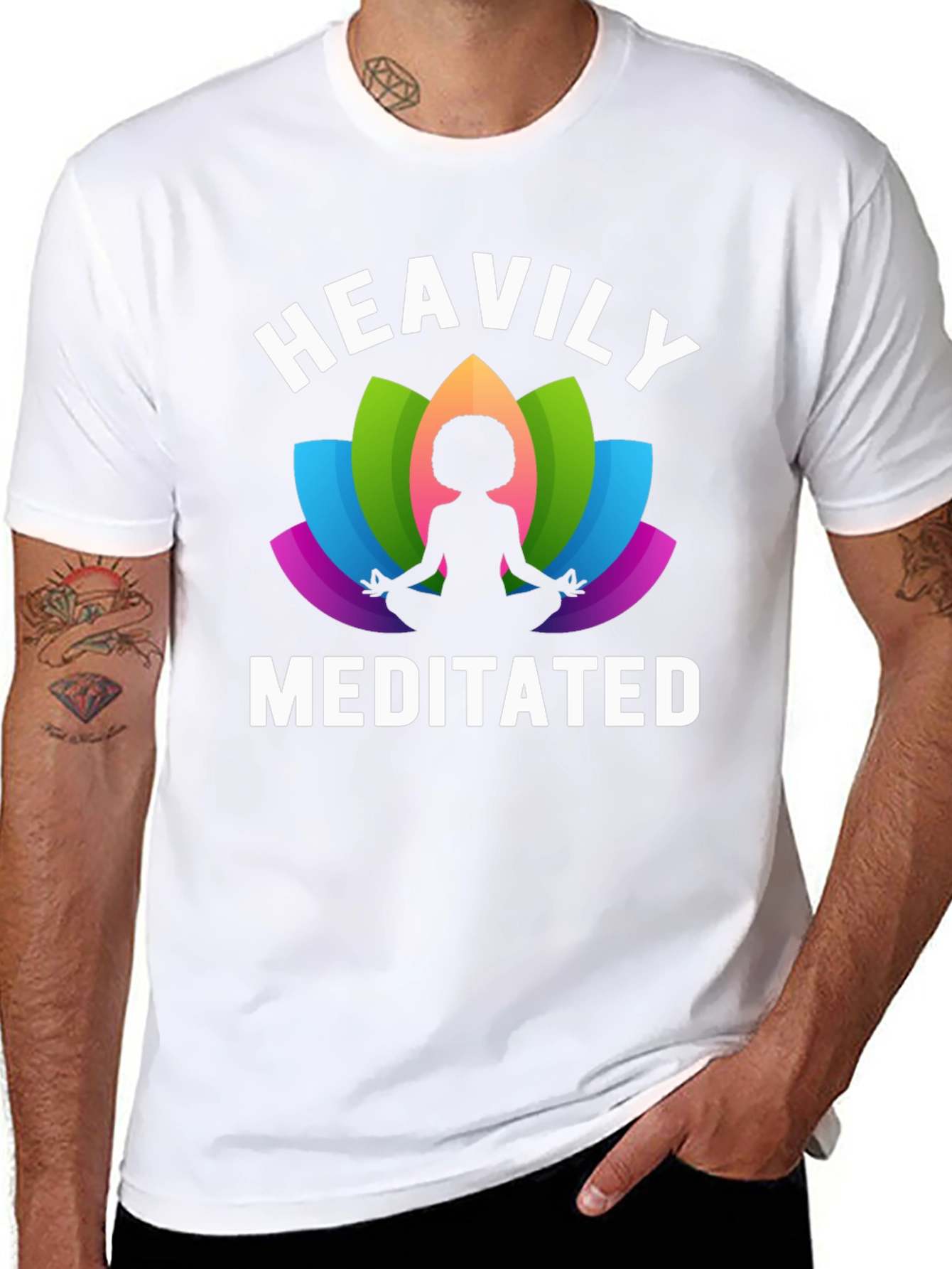 Heavily Meditated T-Shirt - Yoga Zen Mindfulness Tee