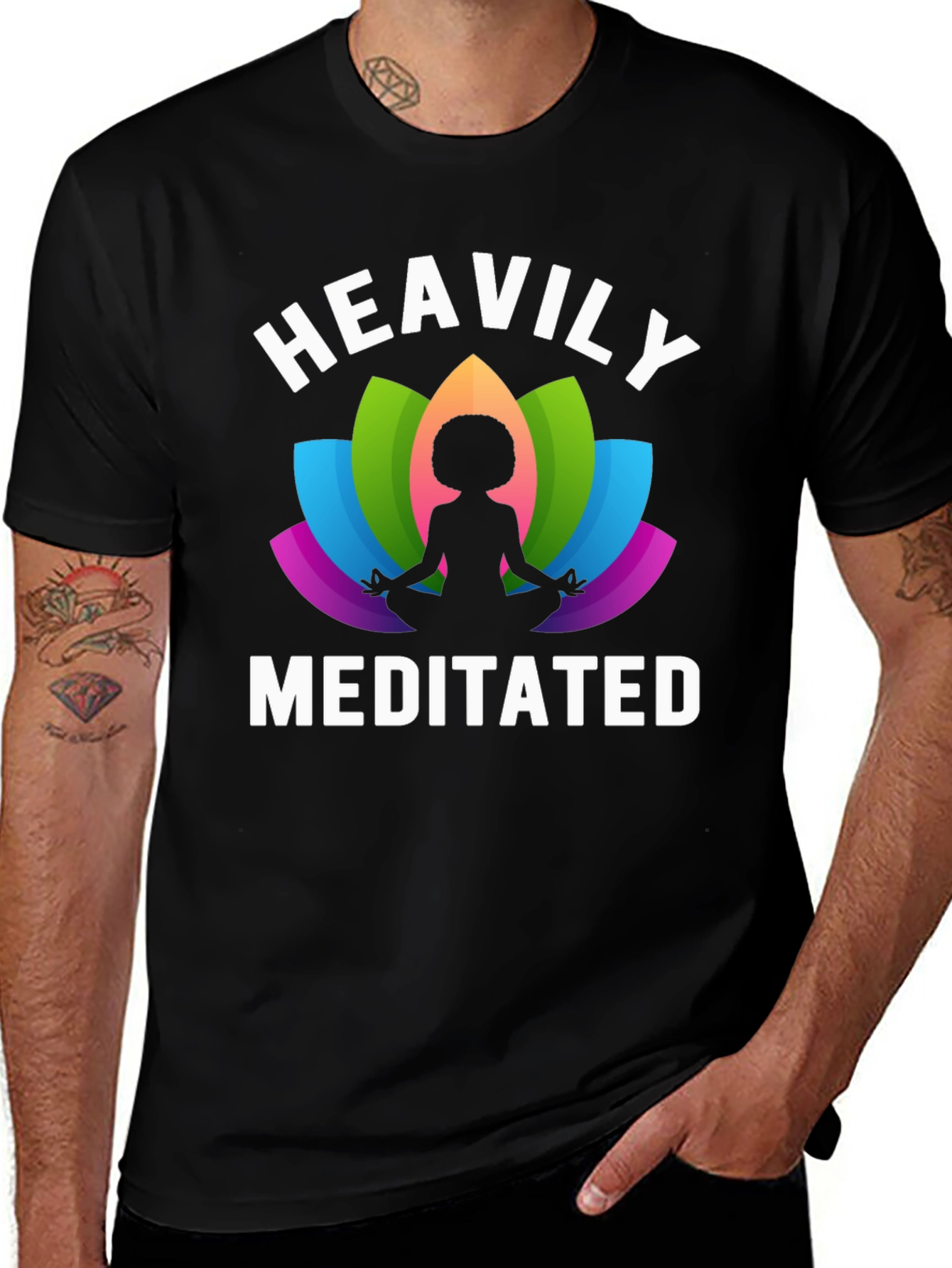 Heavily Meditated T-Shirt - Yoga Zen Mindfulness Tee