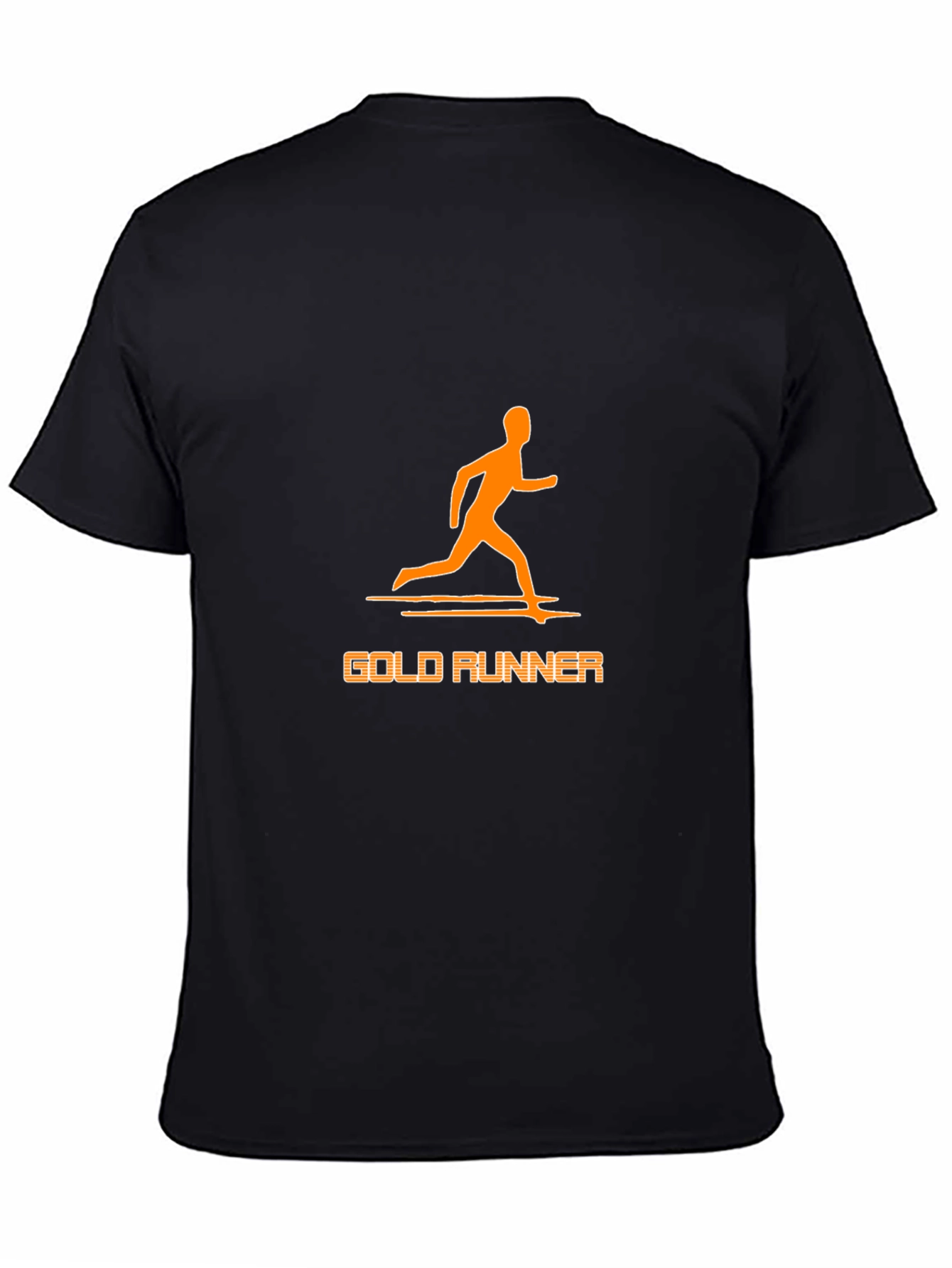 Gold Runner Graphic Tee - Stylish Black T-Shirt