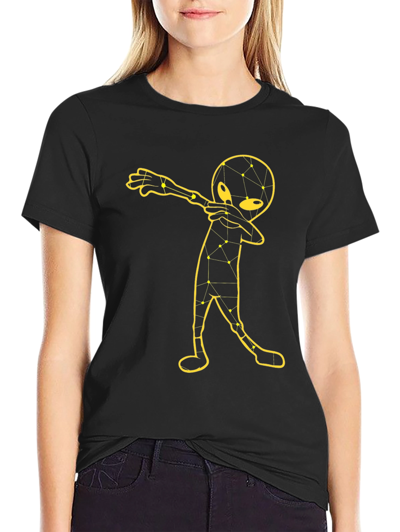 Dabbing Alien Graphic T-Shirt