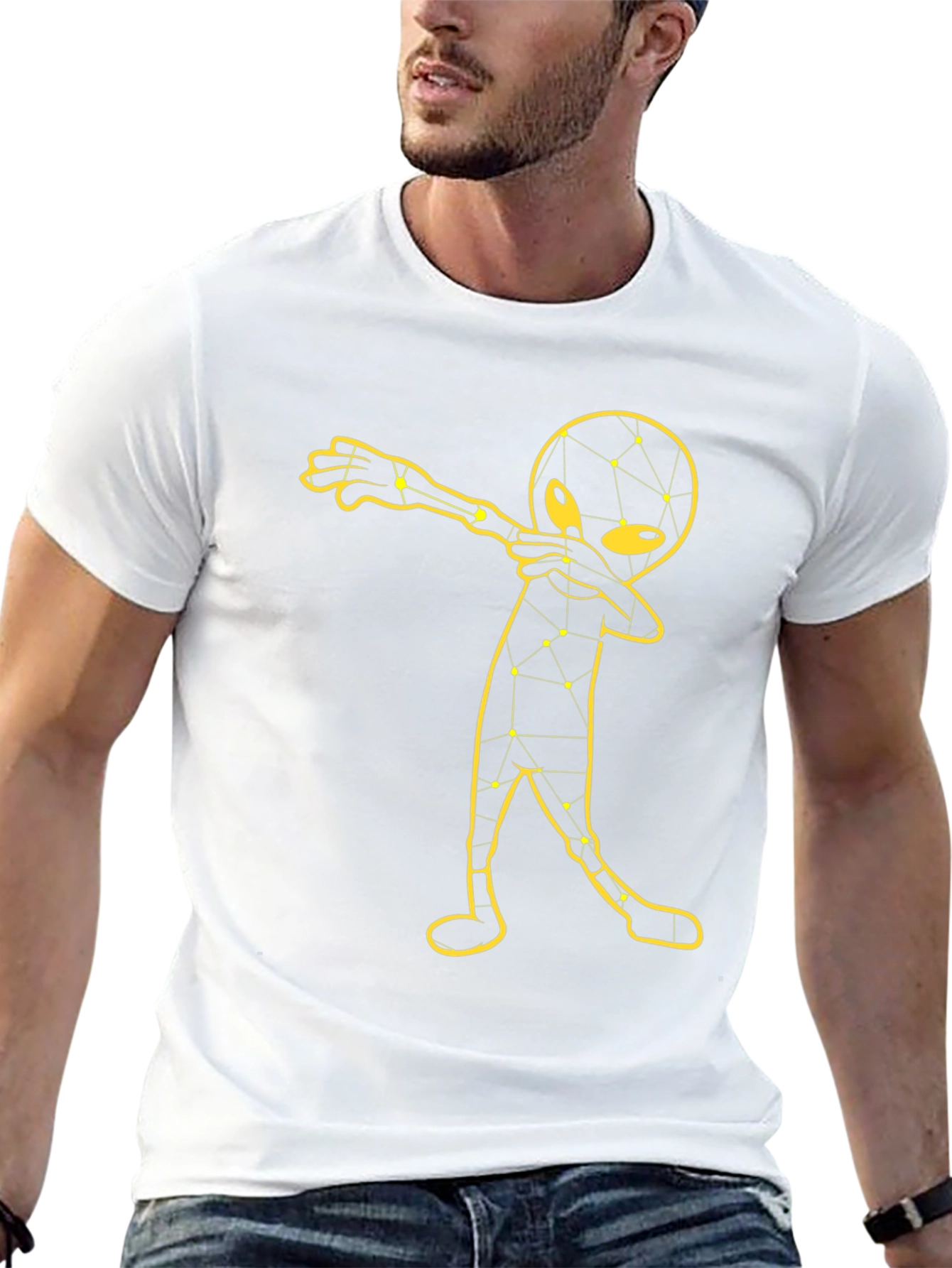 Dabbing Alien Graphic T-Shirt